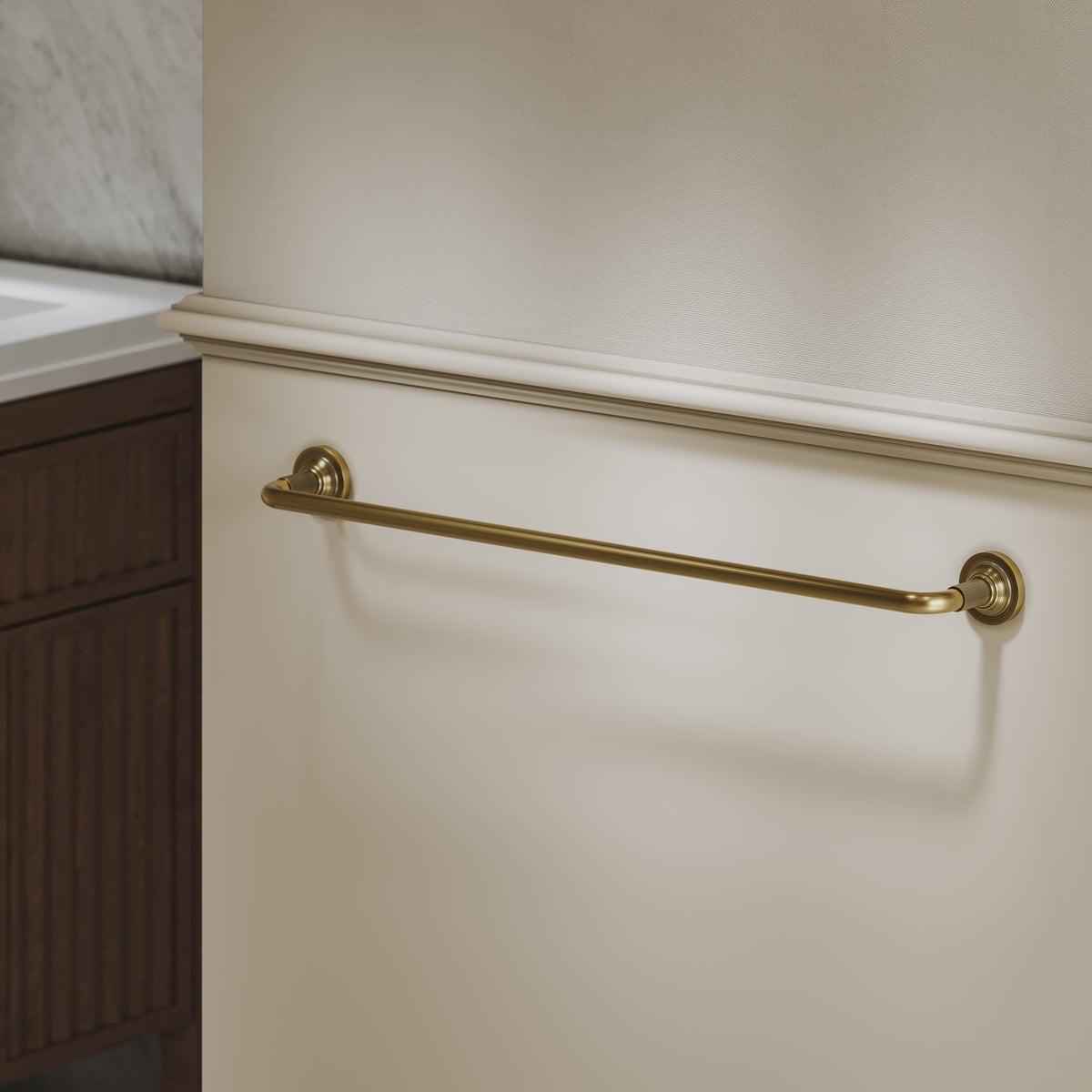 Pembury Brushed Bronze Towel Bar 600mm