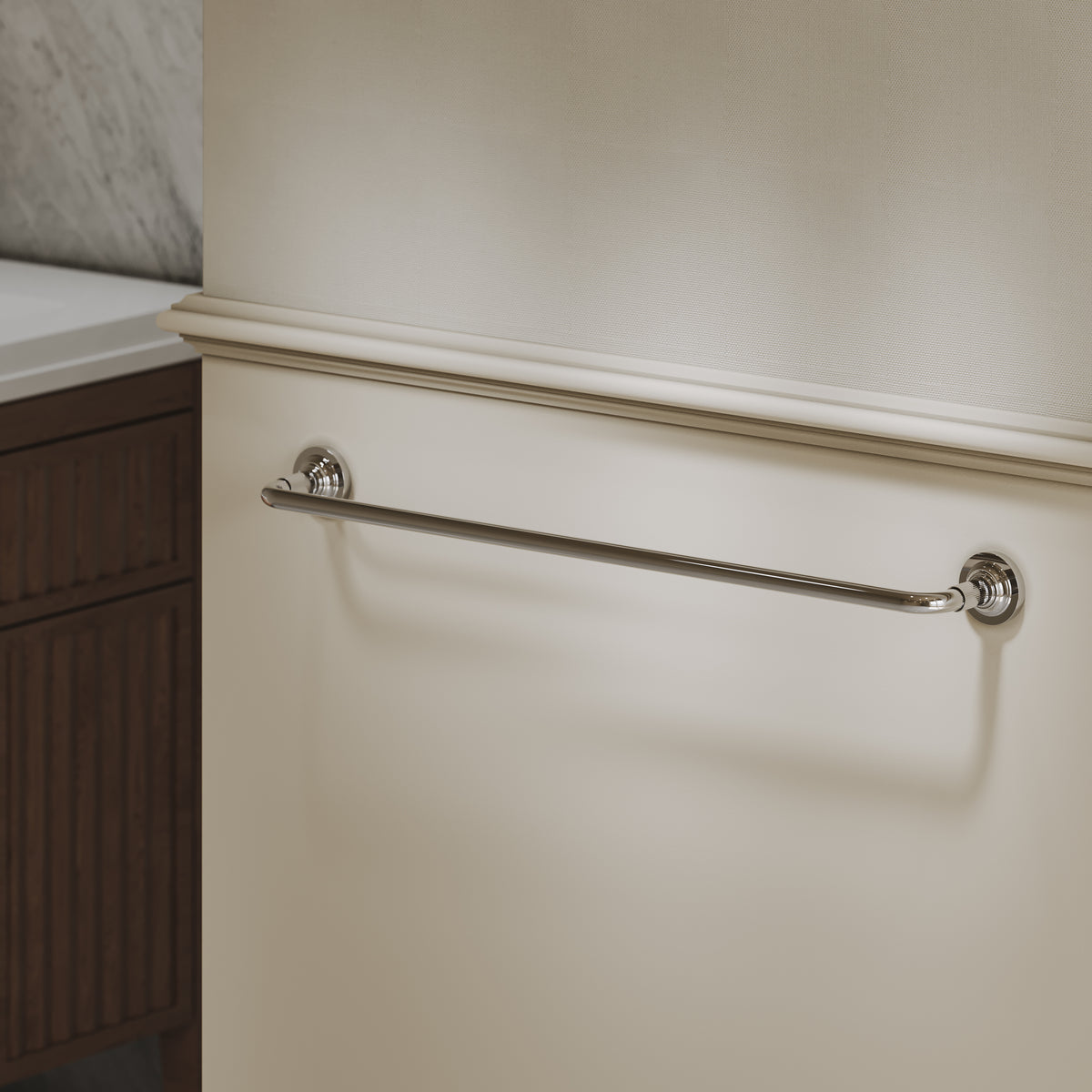 Pembury Polished Nickel Towel Bar 600mm