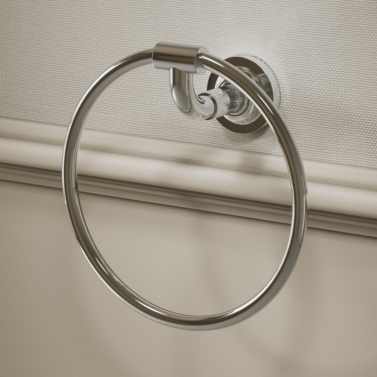 Pembury Polished Nickel Towel Ring