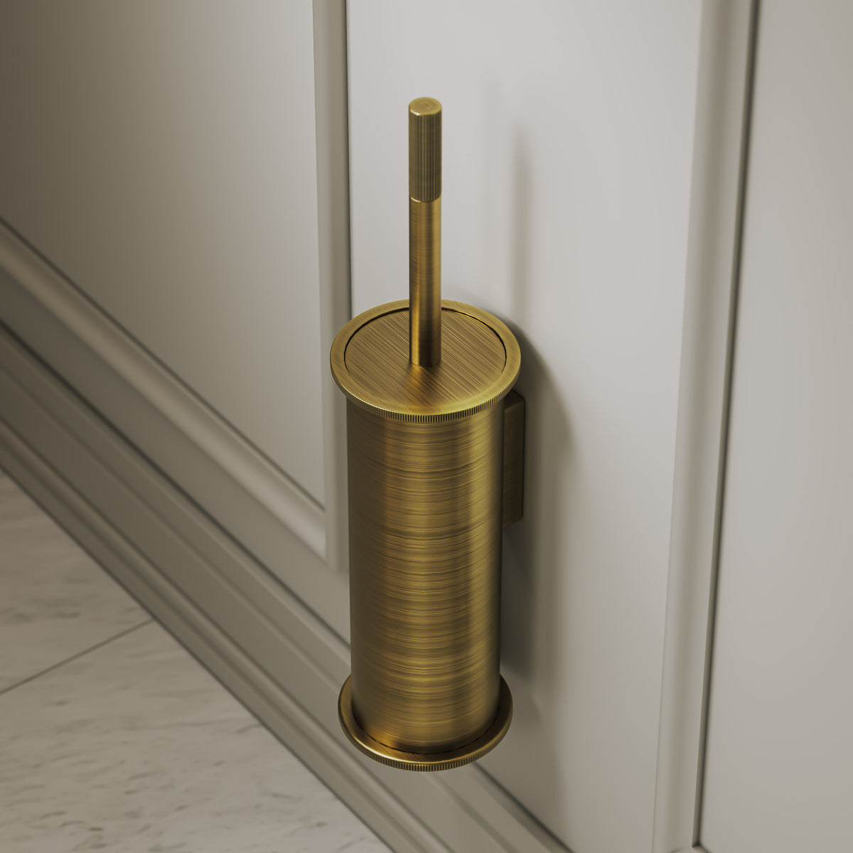Pembury Brushed Bronze Wall Mounted Toilet Brush