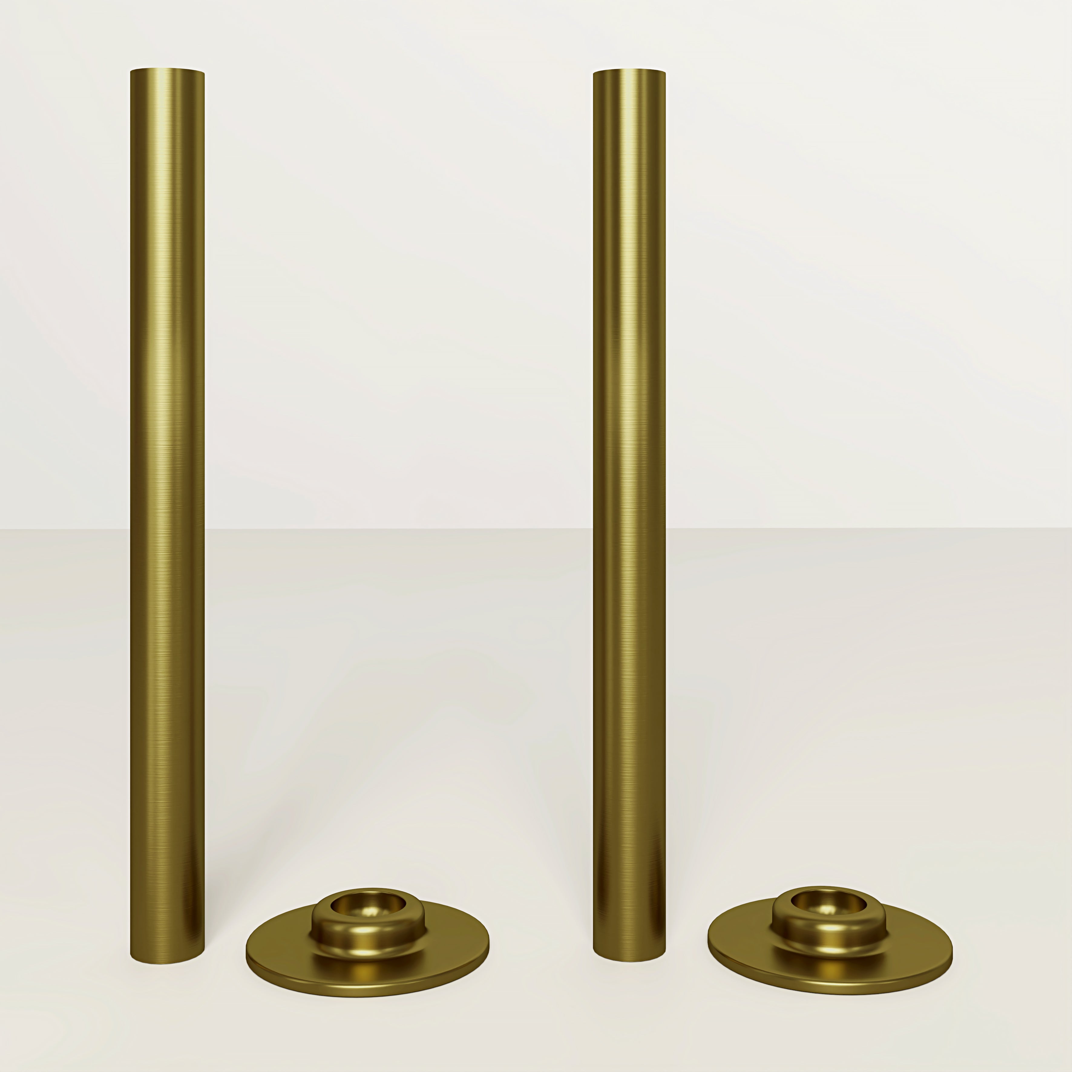 Brushed Gold Radiator Pipe Extension Kit