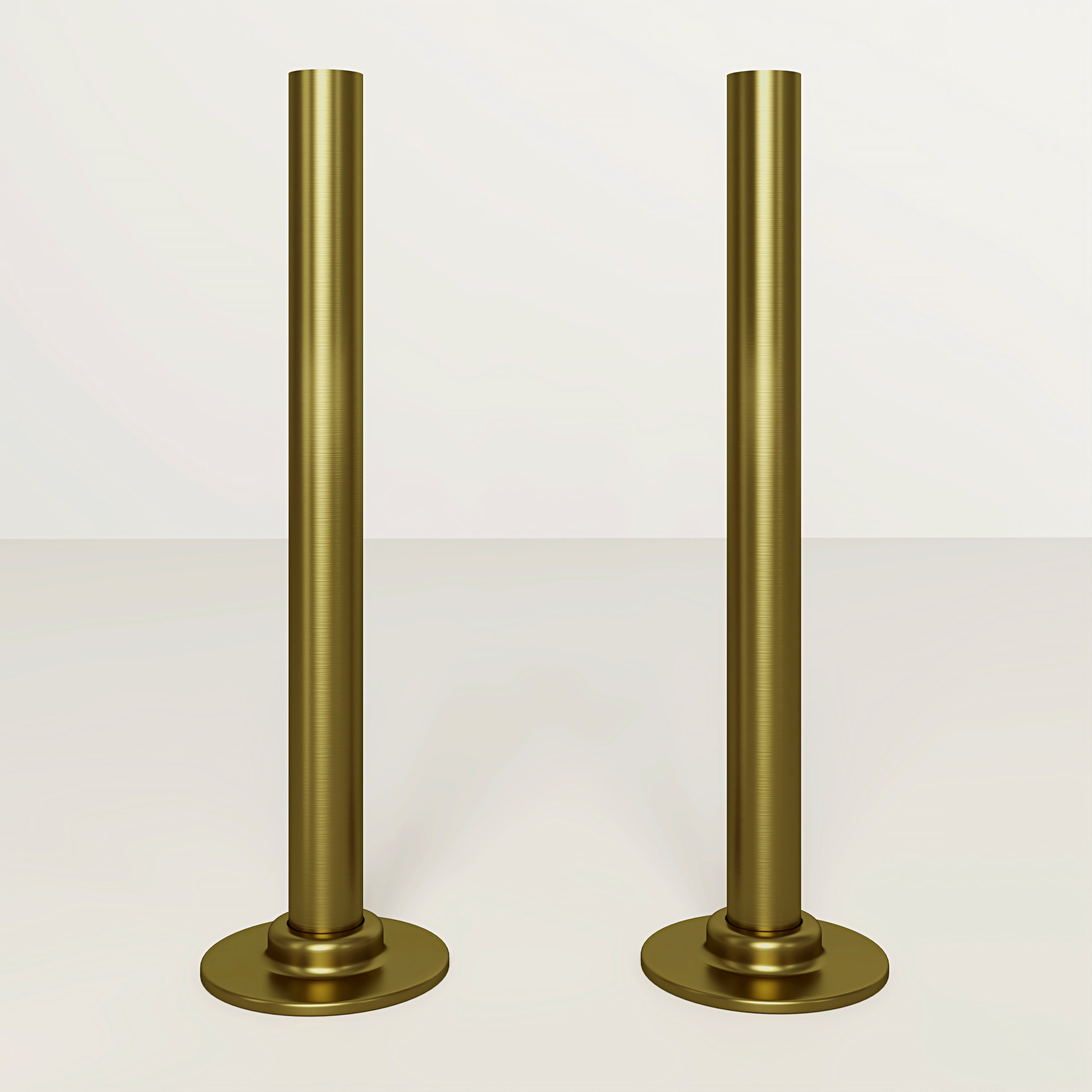 Brushed Gold Radiator Pipe Extension Kit