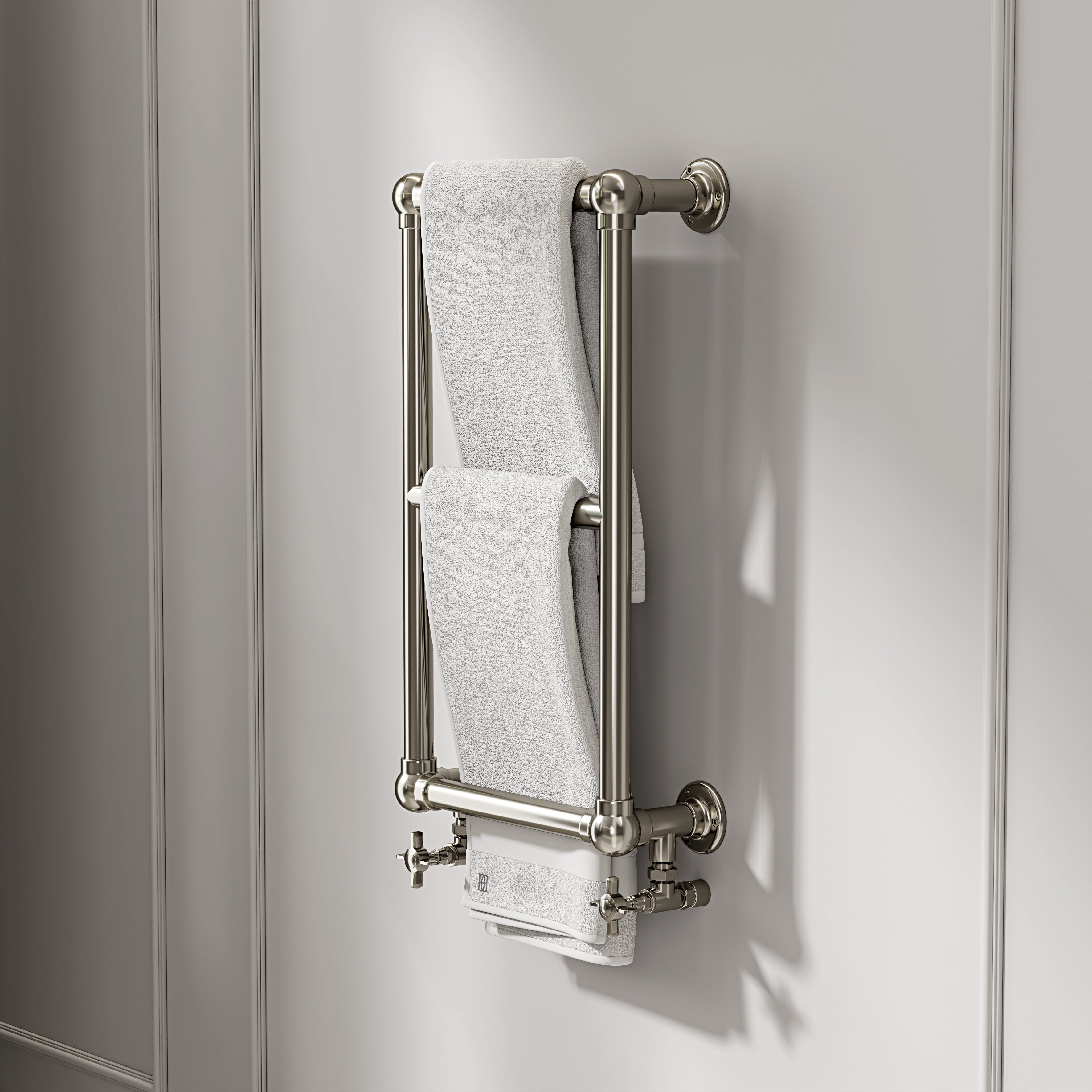 Camden Wall Mounted 3-bar Traditional Heated Towel Warmer Radiator Polished Nickel