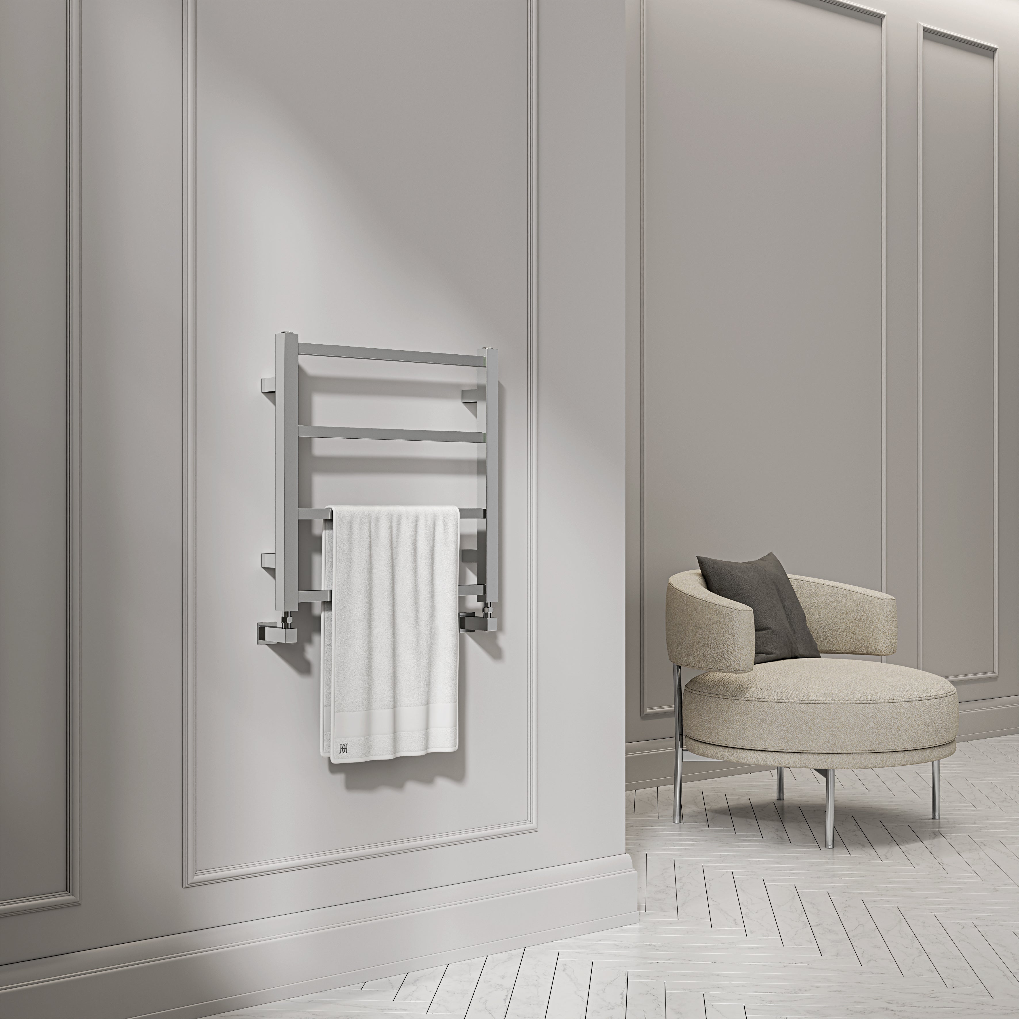 Cecina Chrome Designer Towel Radiator 500mm