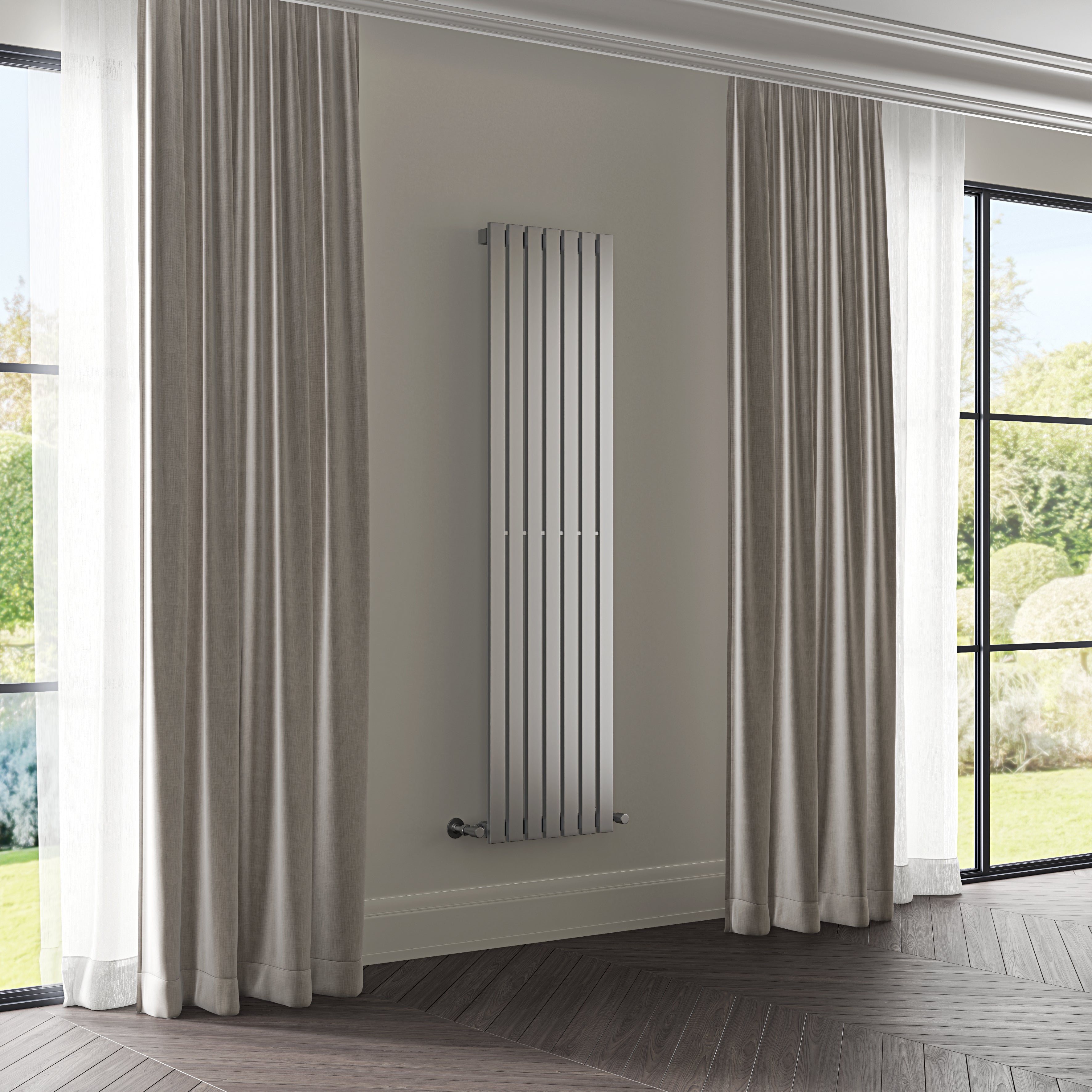Elias Brushed Stainless Designer Kitchen Radiator