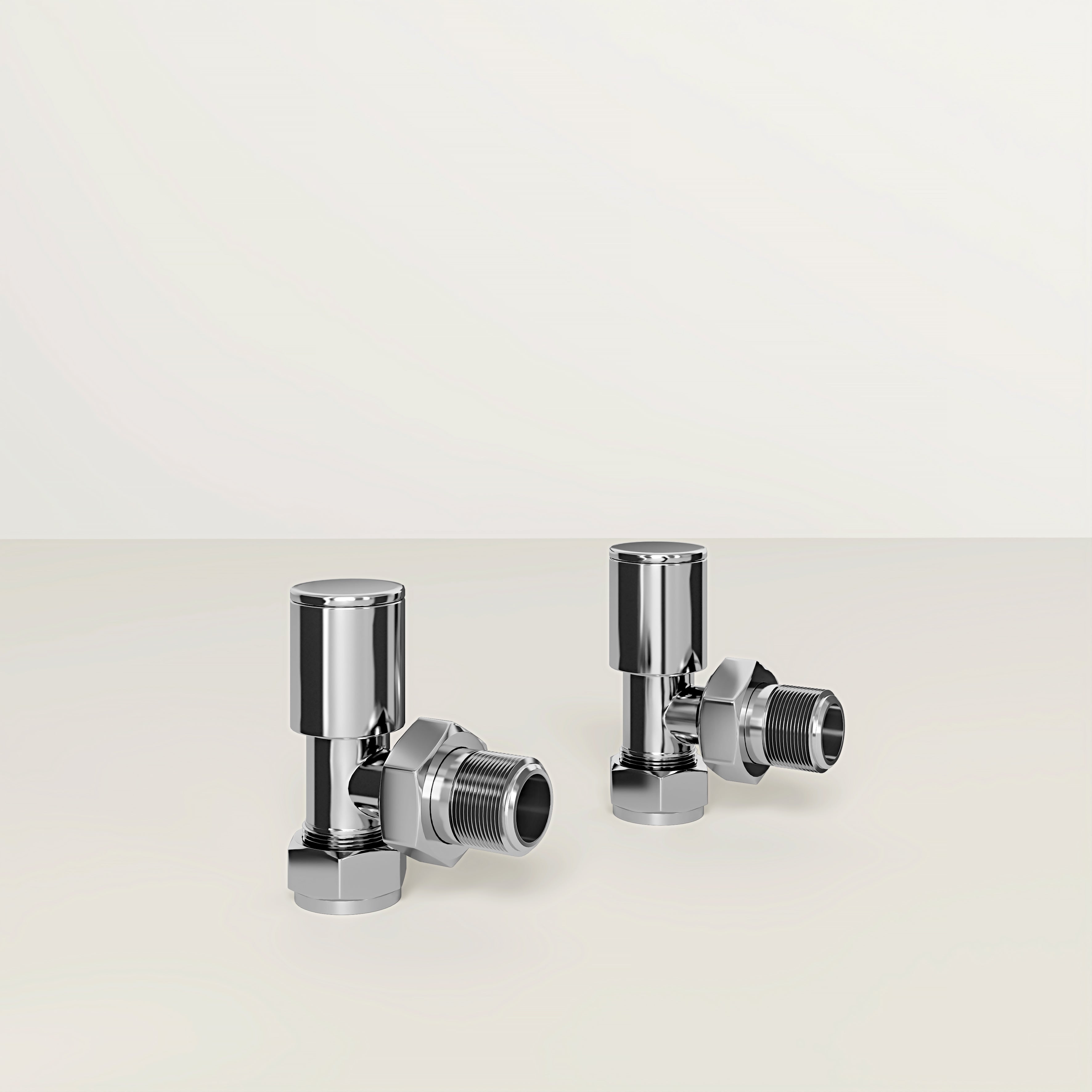Chrome Round Angled Radiator Valves