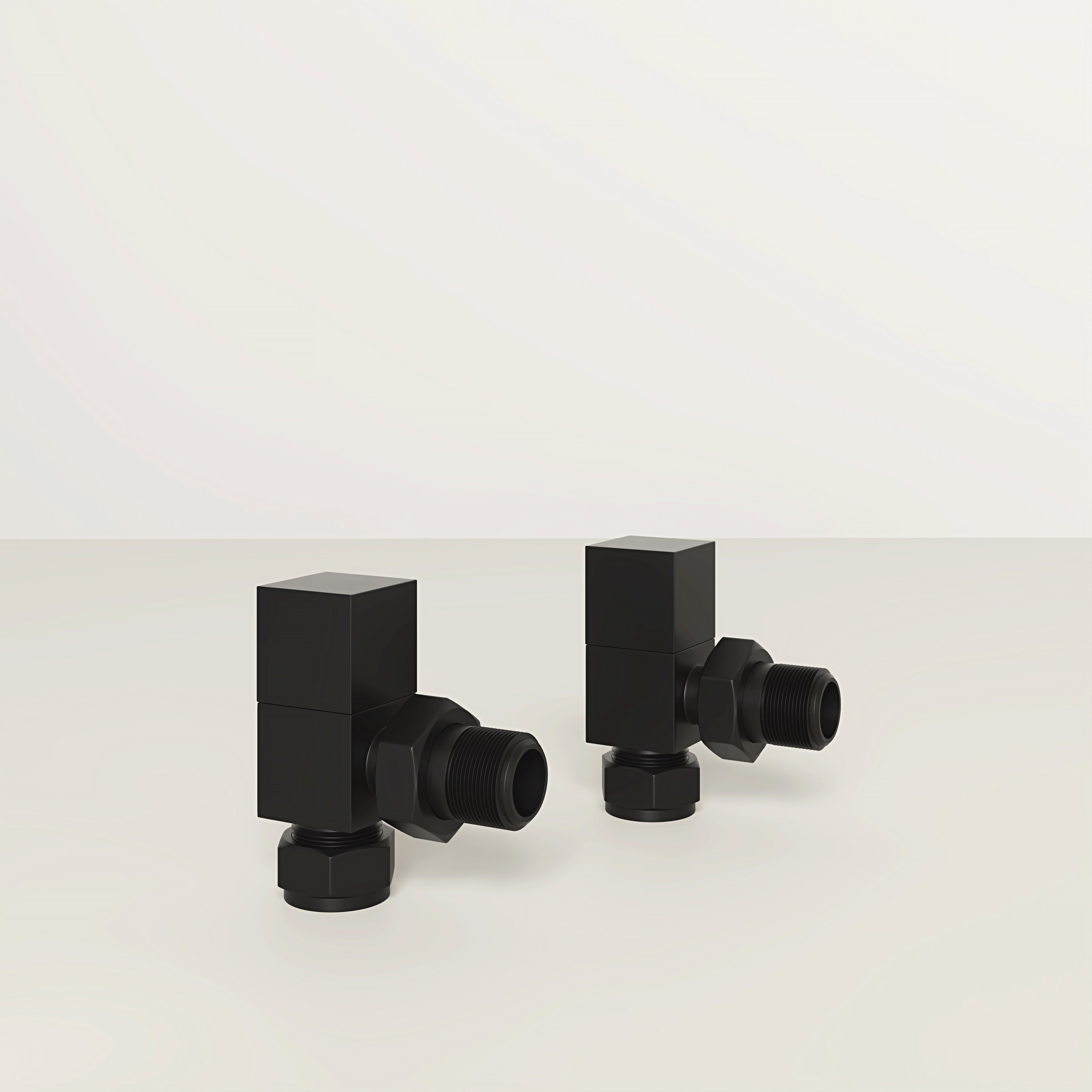Matte Black Square Radiator Valves