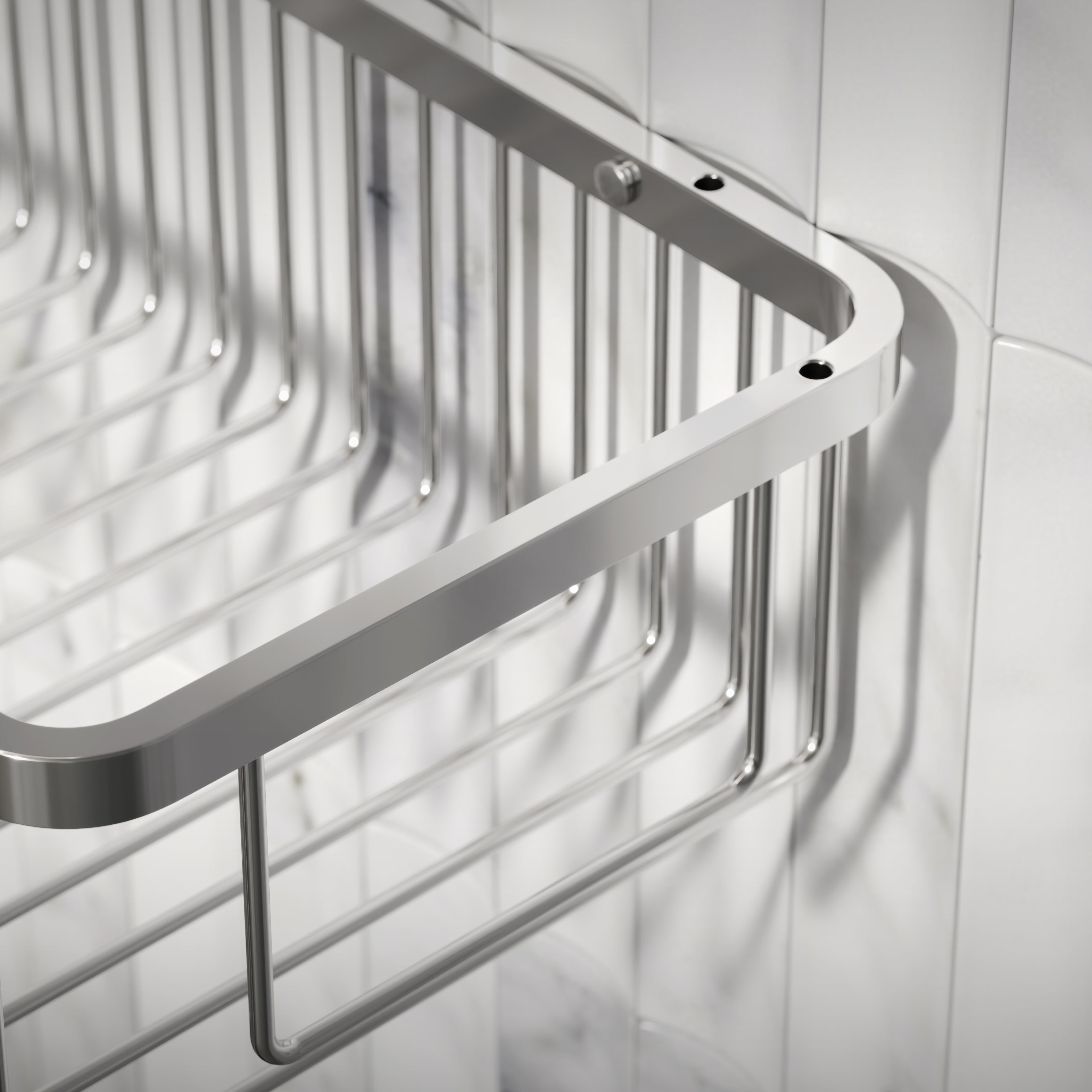 Nuvo Rectangular Shower Storage Basket Chrome