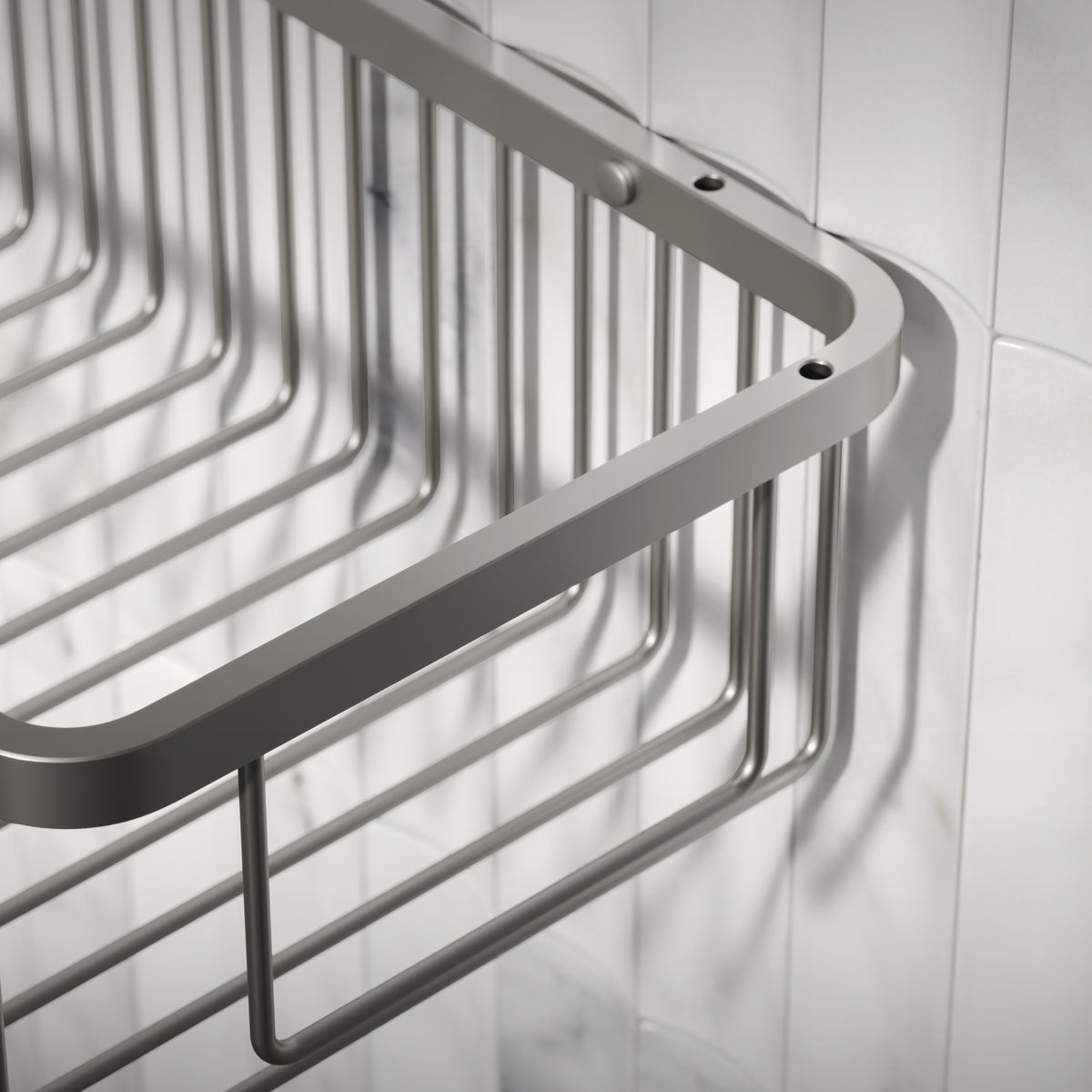 Arlington Rectangular Shower Storage Basket Polished Nickel