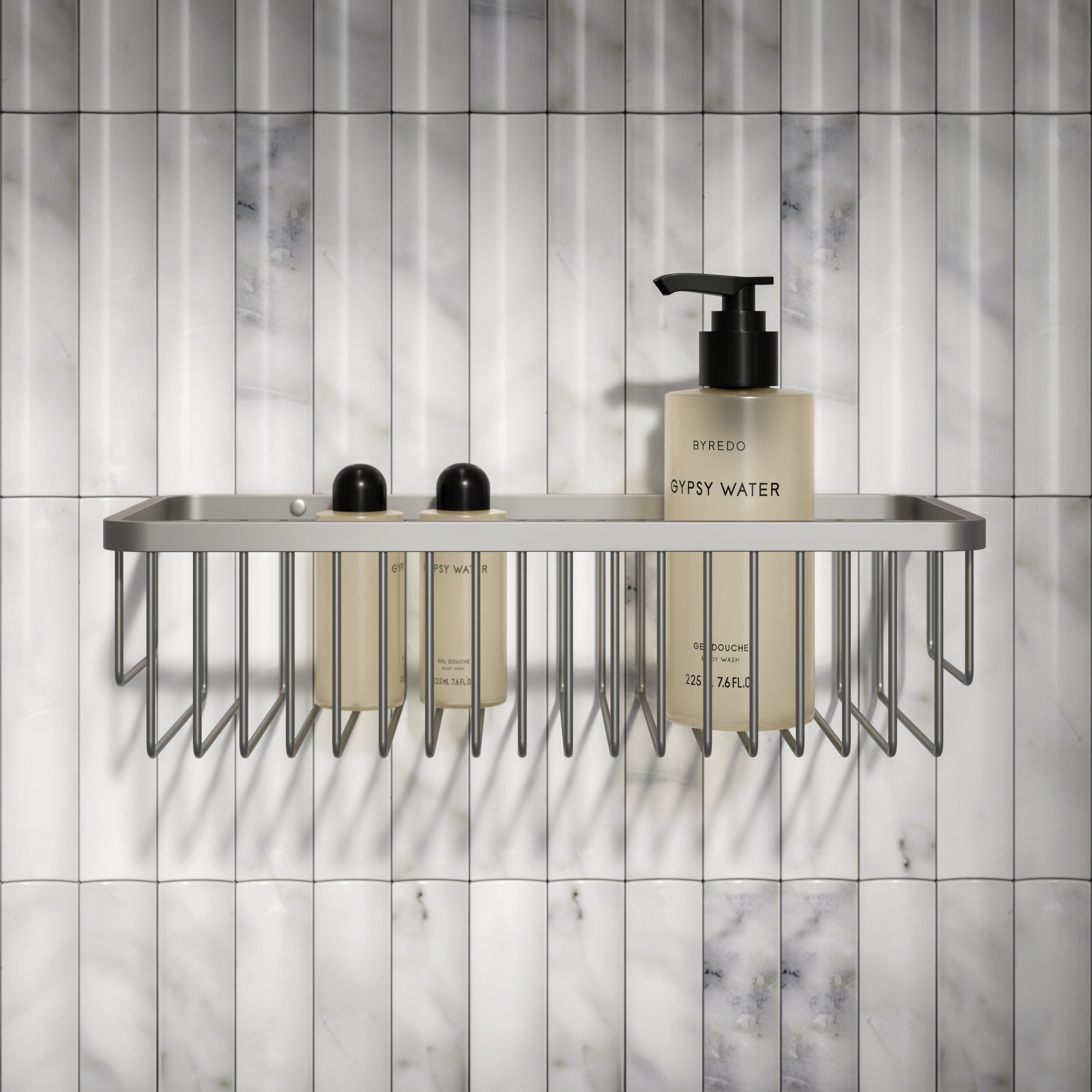 Arlington Rectangular Shower Storage Basket Polished Nickel