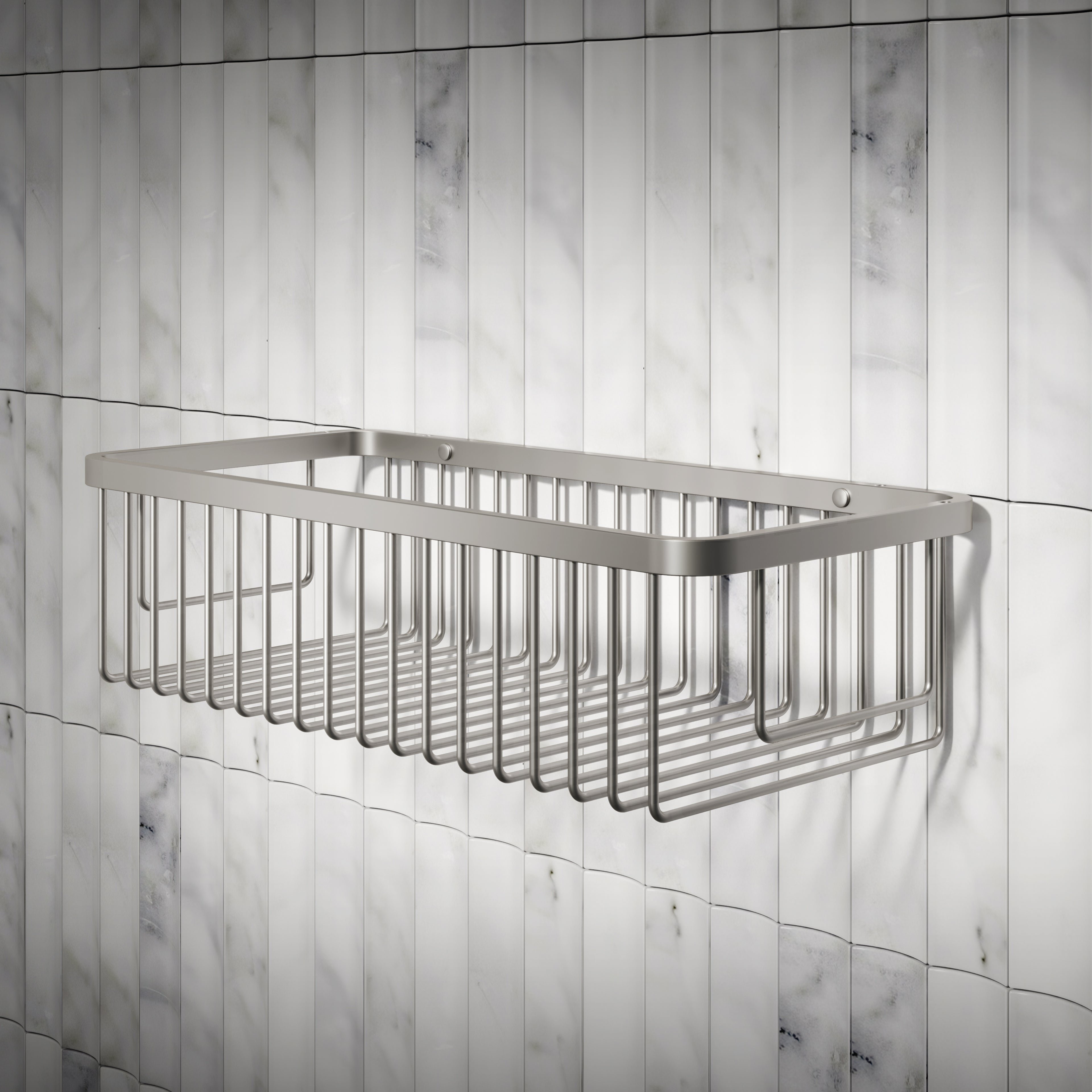 Arlington Rectangular Shower Storage Basket Polished Nickel