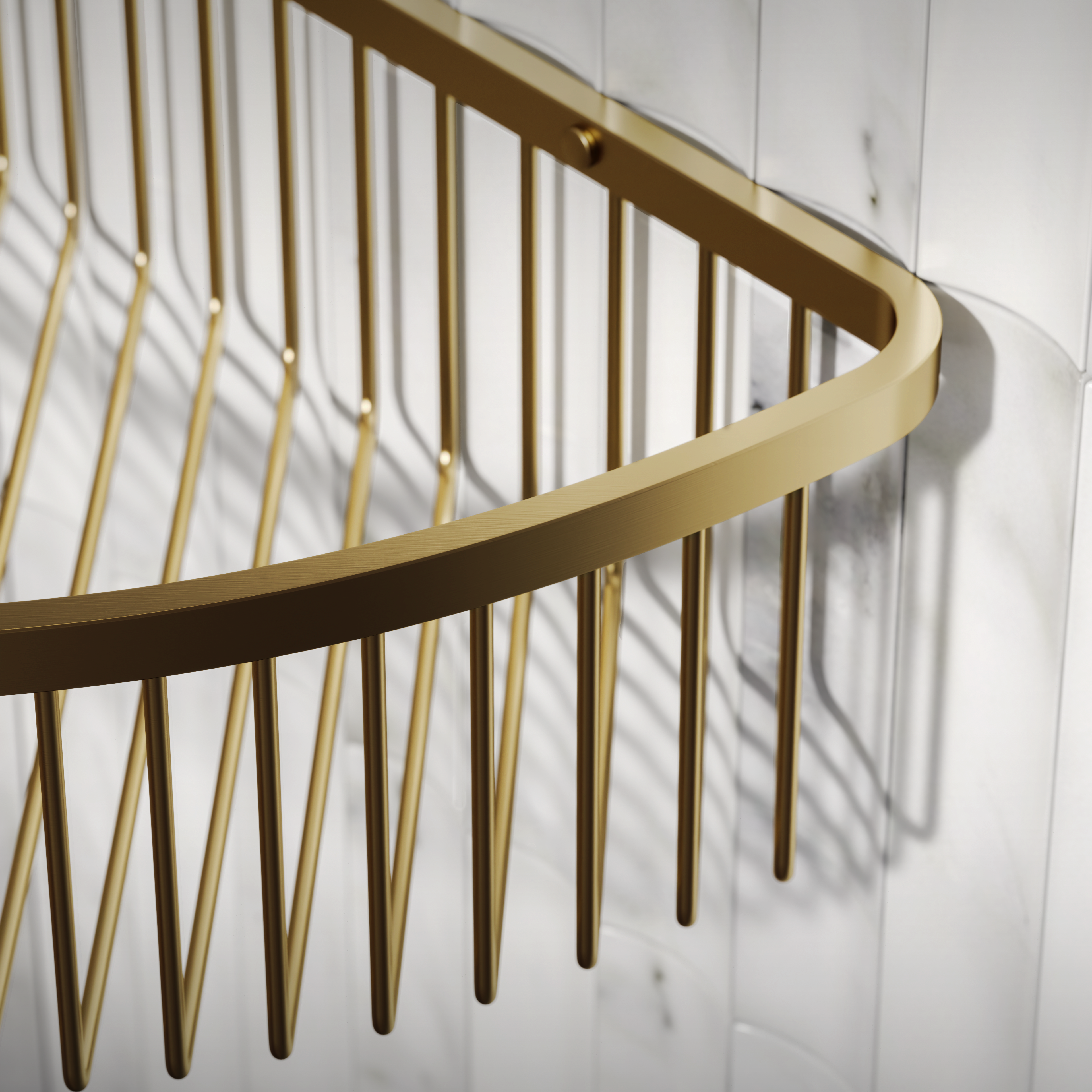 Nuvo Corner Shower Storage Basket Brushed Gold