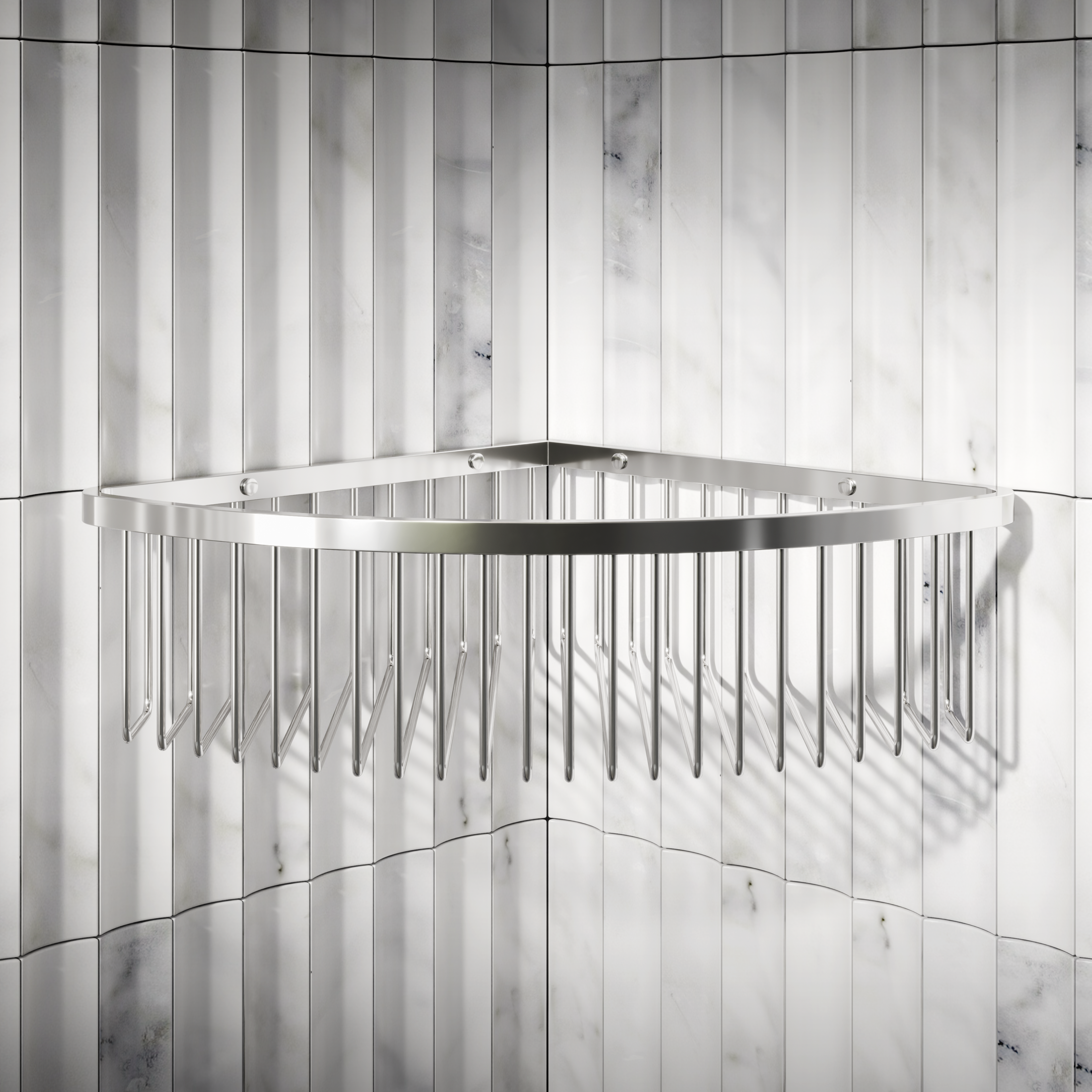 Nuvo Corner Shower Storage Basket Chrome