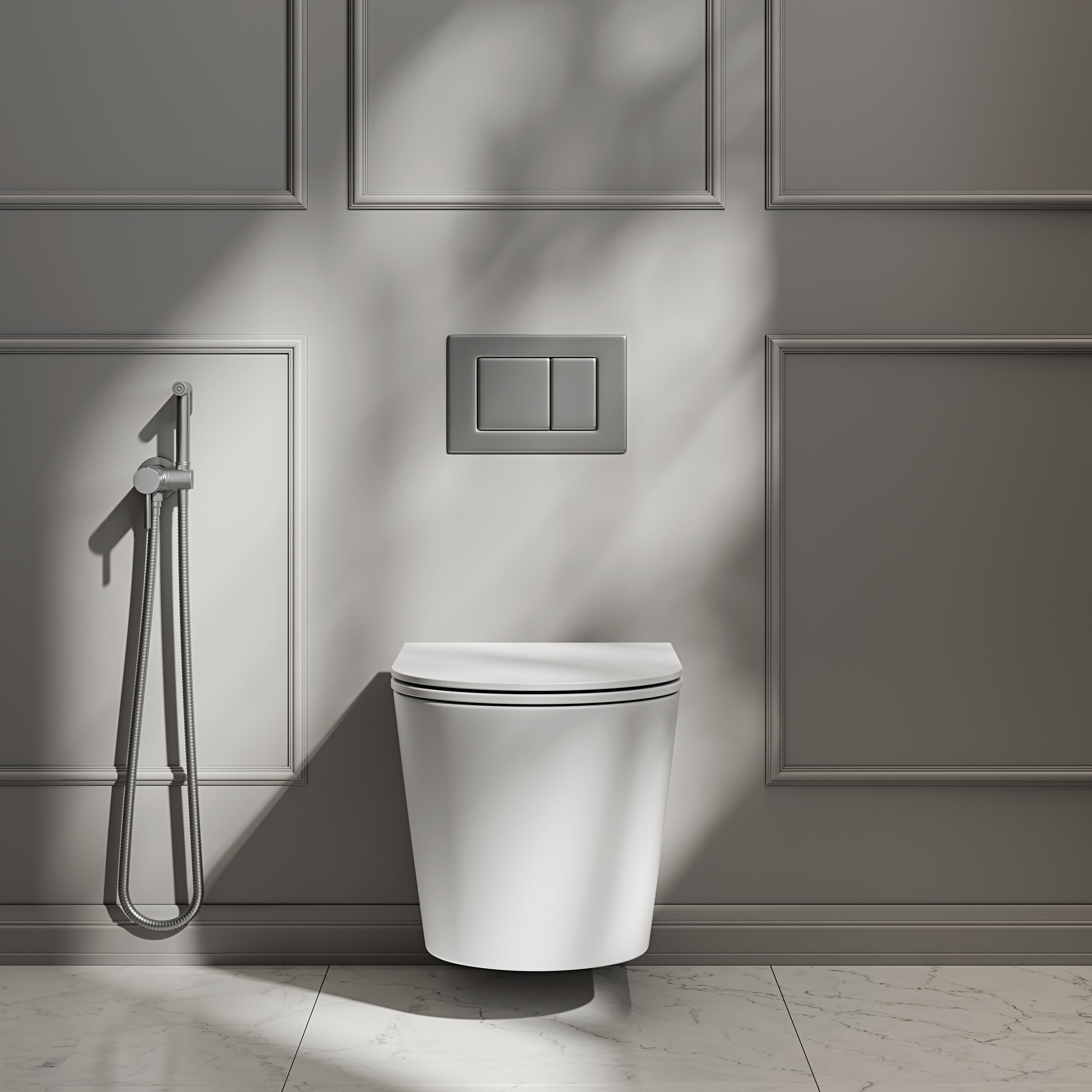 Nuvo Brushed Stainless Temperature Controlled Douche Shower Spray Kit