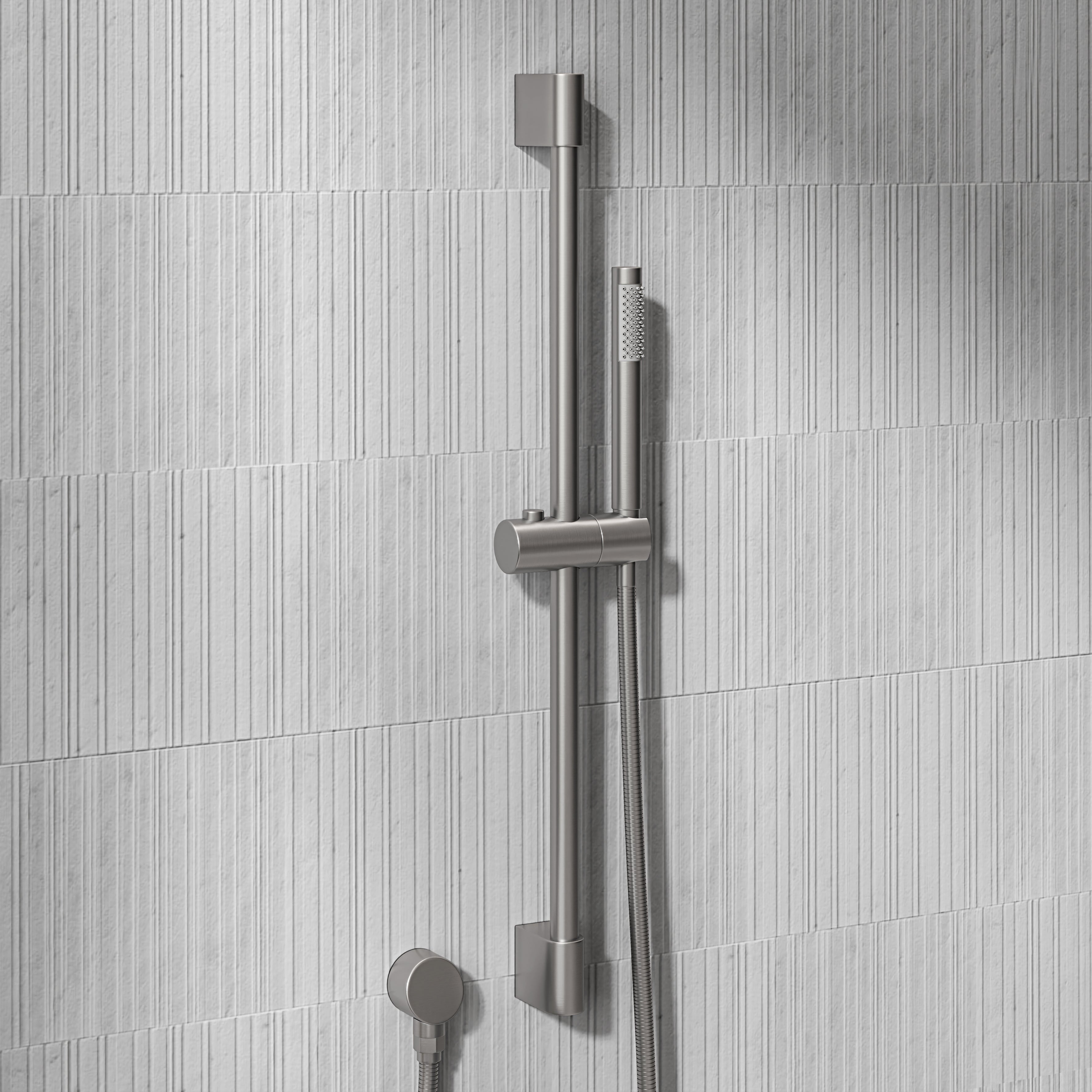 Nuvo Brushed Stainless Shower & Riser Kit