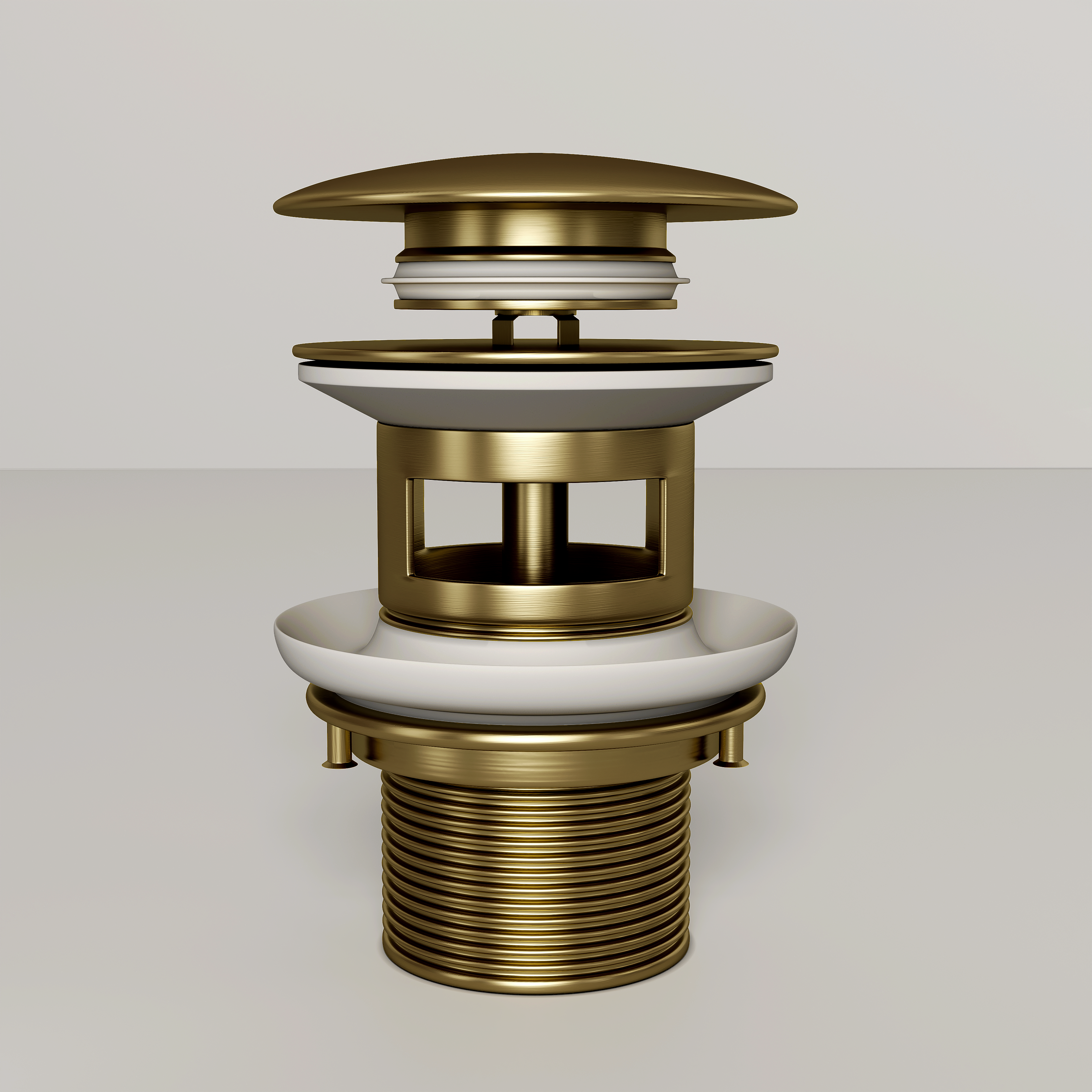 Nuvo Brushed Gold Slotted Click Clack Basin Waste