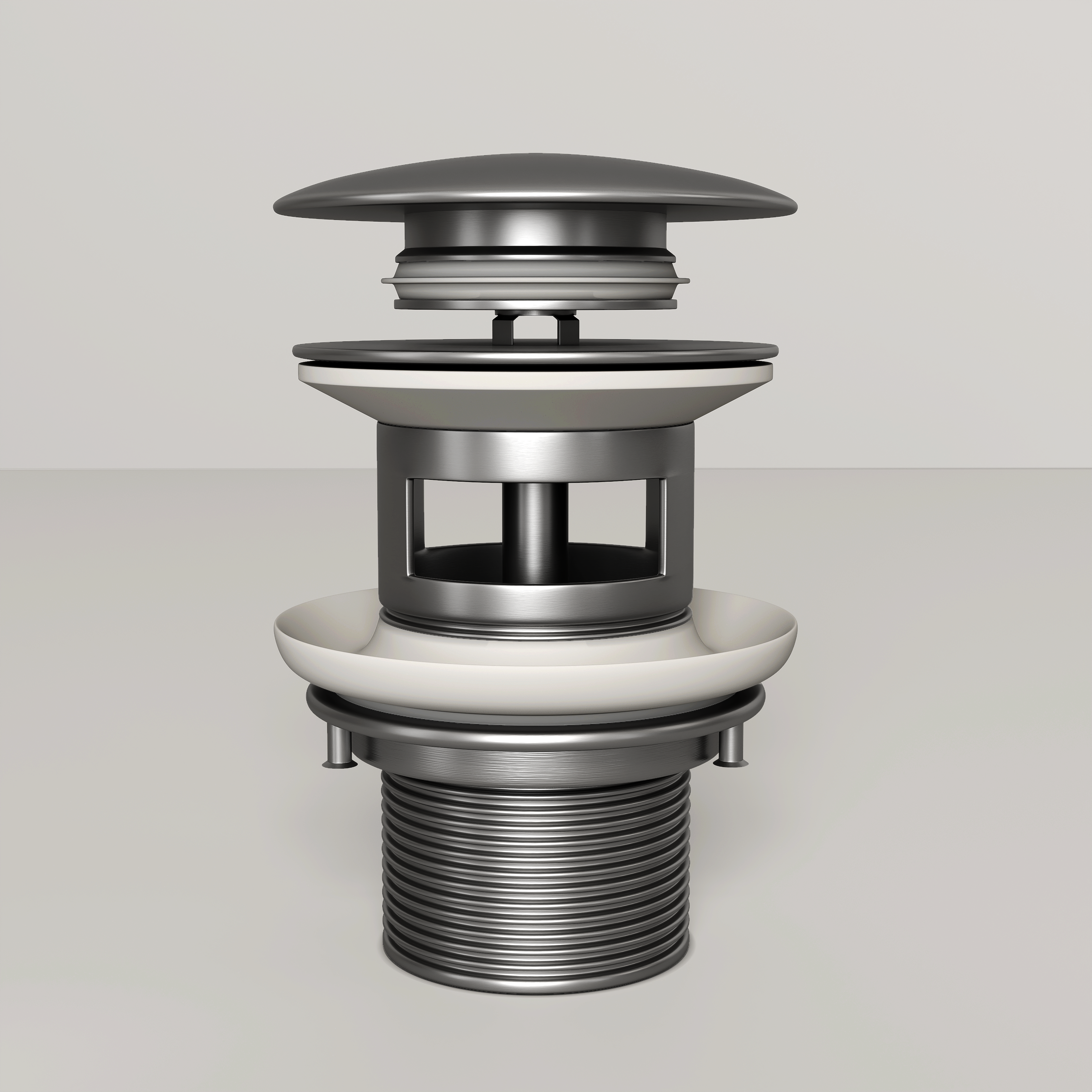 Nuvo Brushed Stainless Slotted Click Clack Basin Waste