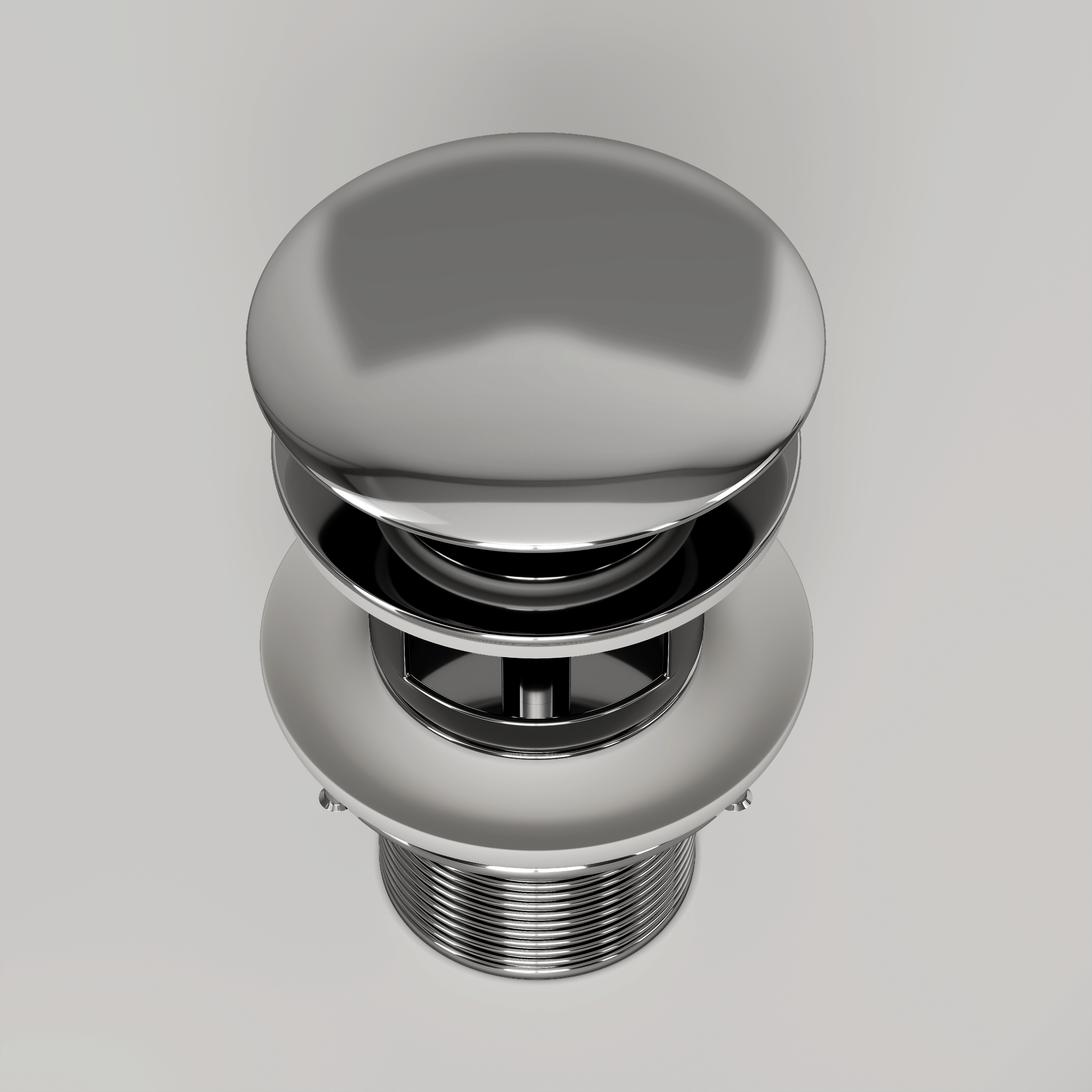 Nuvo Chrome Slotted Click Clack Basin Waste