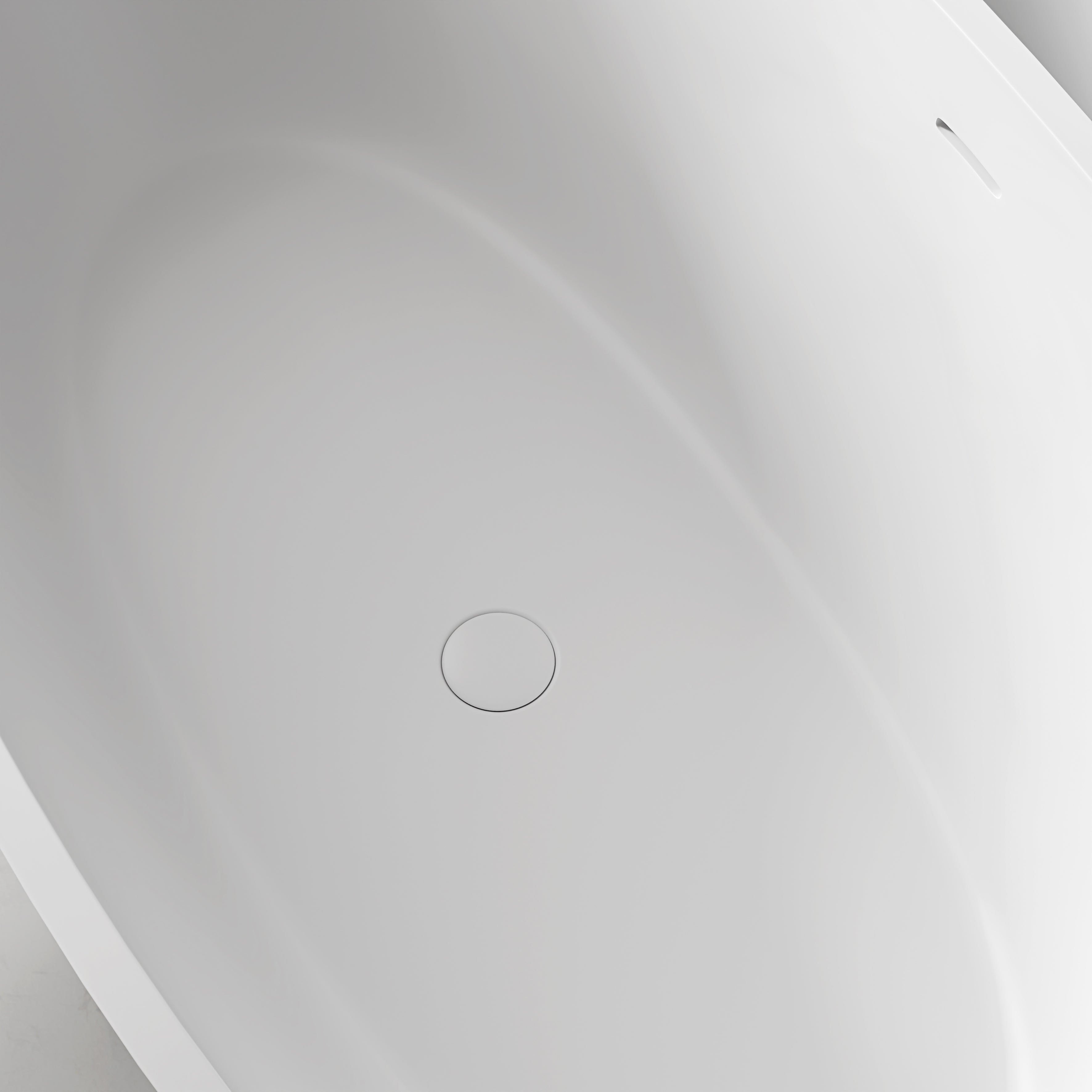 Matte White Bath Waste Cover