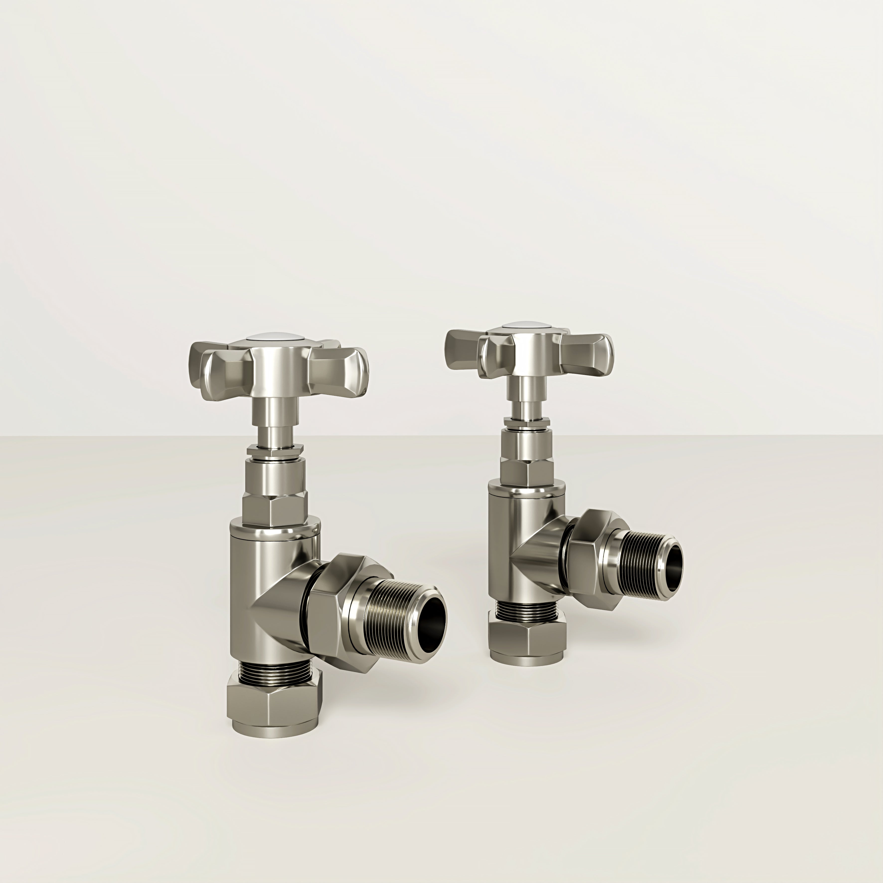 Polished Nickel Traditional Radiator Valves