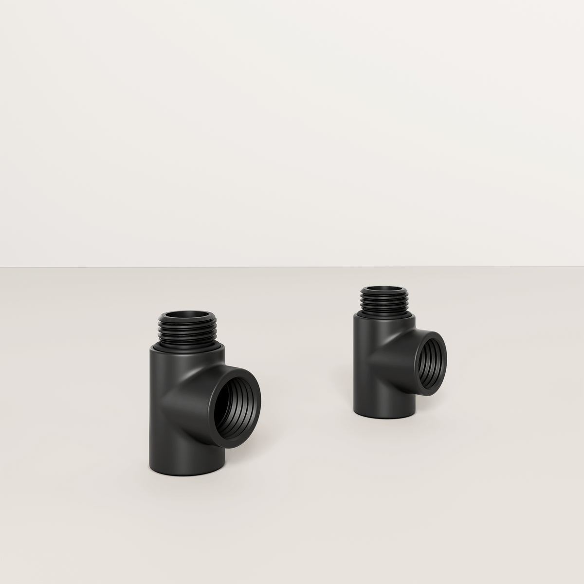 Matte Black Radiator T-Valve