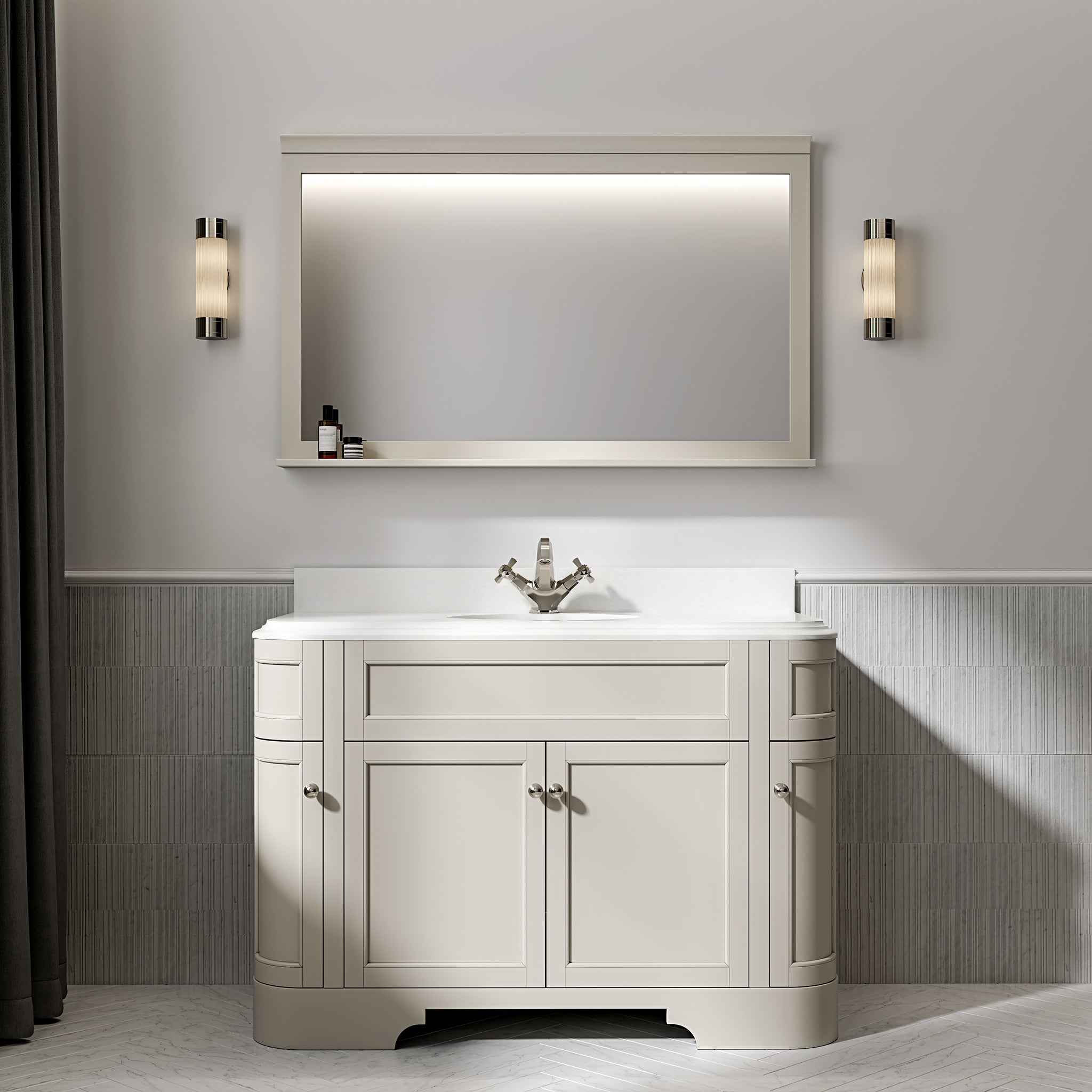 Cobham Quartz Floorstanding Vanity Unit (Matte Stone) 1200mm