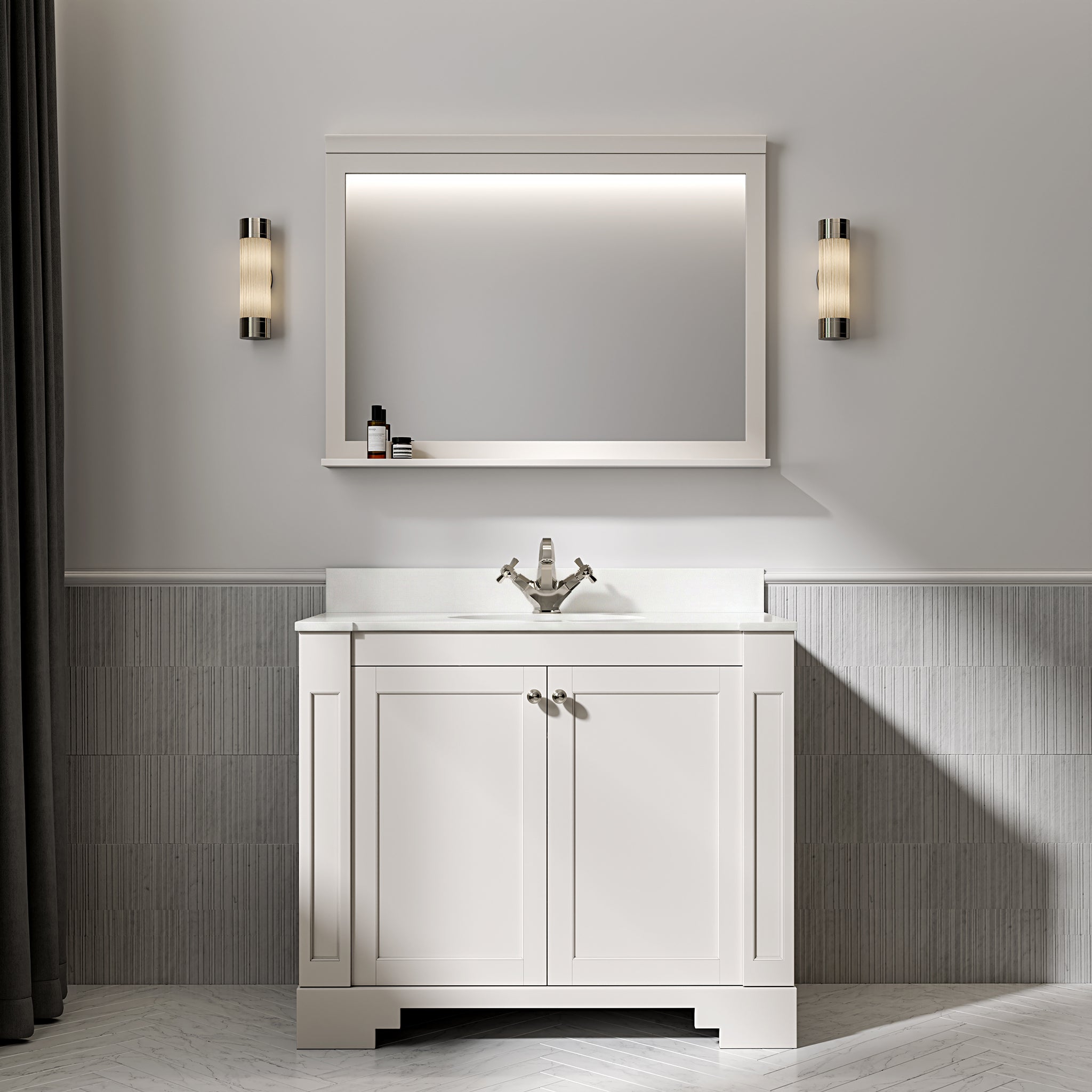 Wentworth Quartz Floorstanding Vanity Unit (Matte Stone) 1000mm