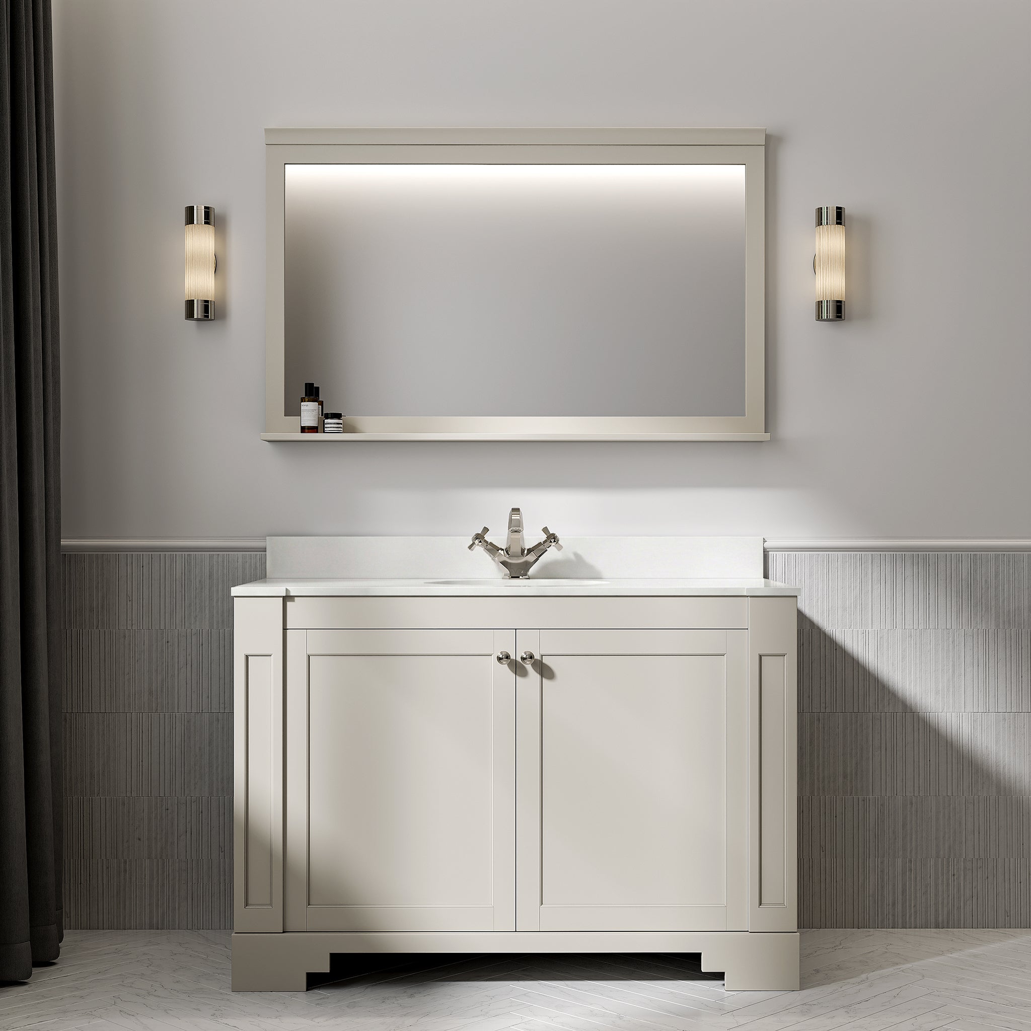 Wentworth Quartz Floorstanding Vanity Unit (Matte Stone) 1200mm