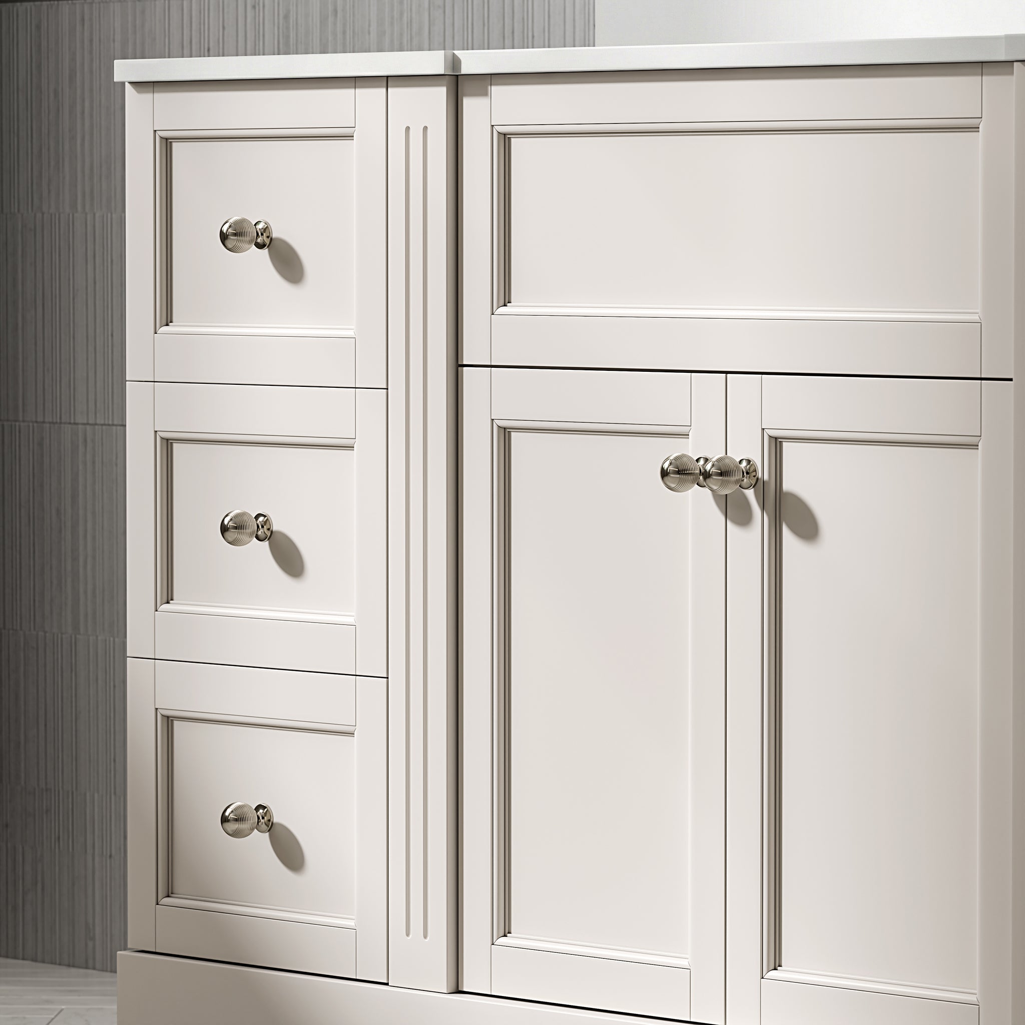 Wentworth Quartz Floorstanding Vanity Unit (Matte Stone) 1600mm