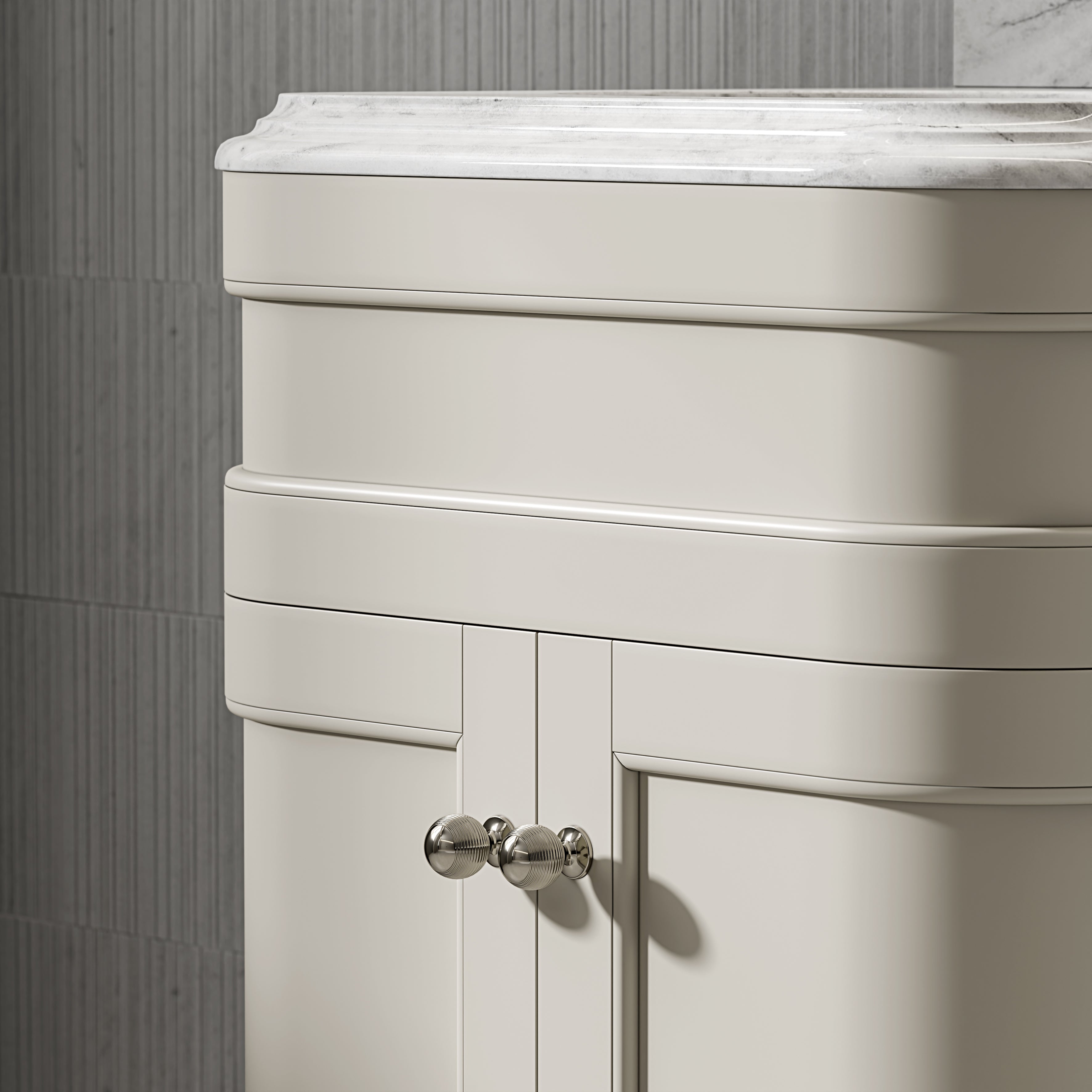 Cobham Carrara Marble Floorstanding Vanity Unit (Matte Stone) 1000mm