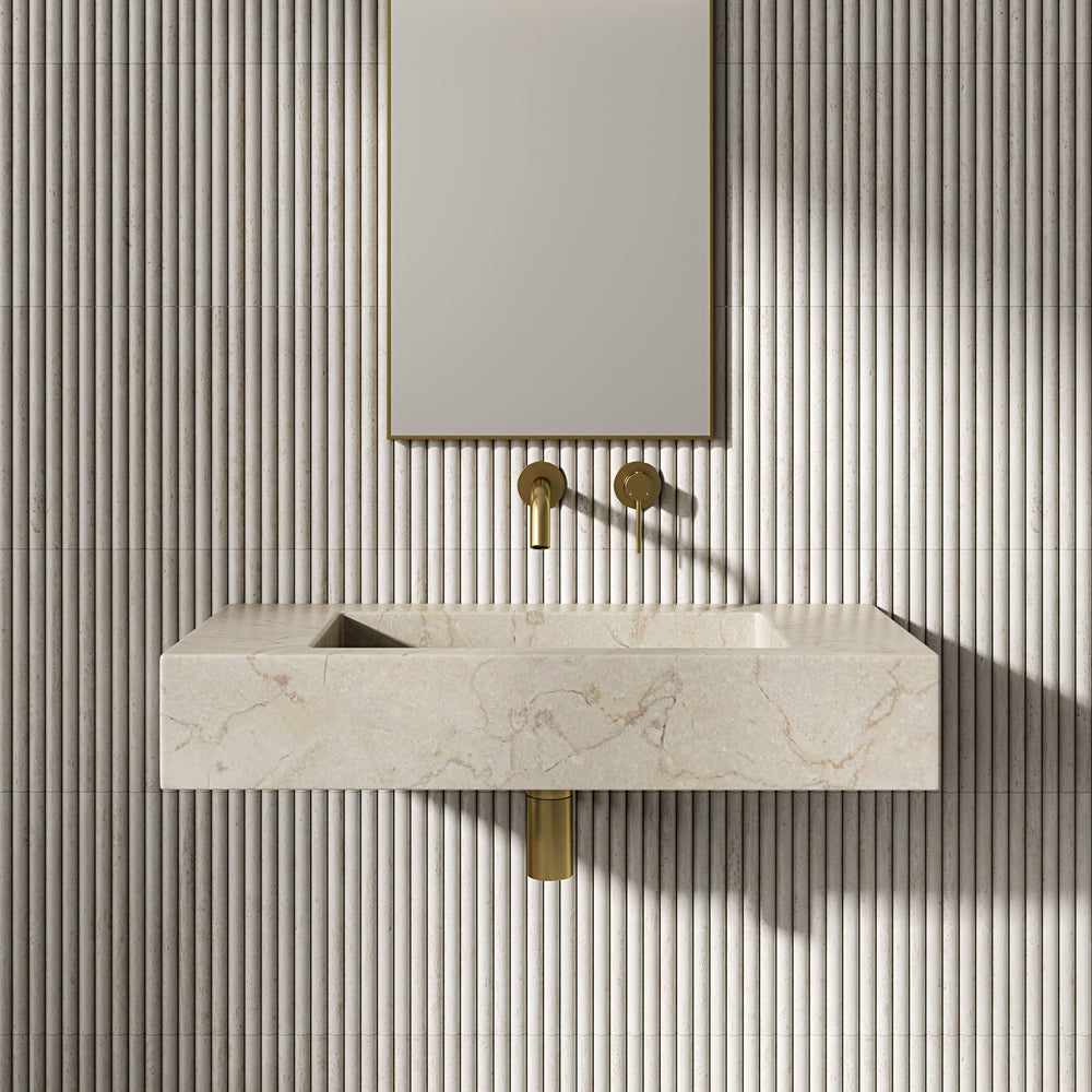 Wall Hung Basins - Wall Mounted Stone Basins - Haddon