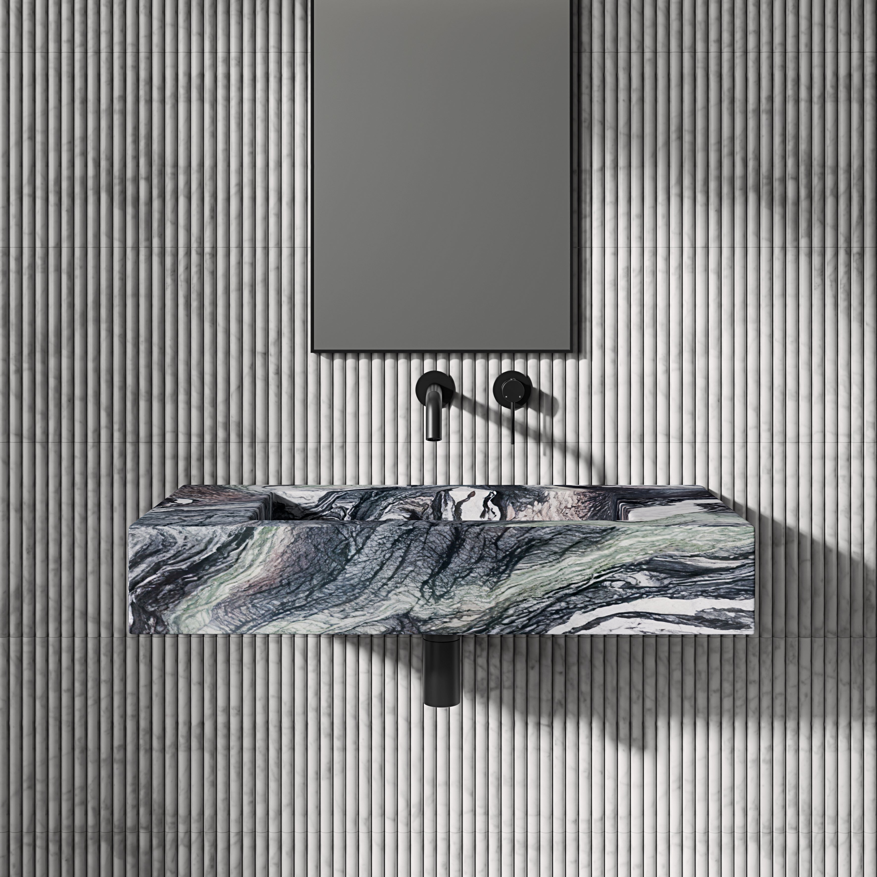 Tulsan Kinawa Violet Marble Wall Hung Basin 800mm