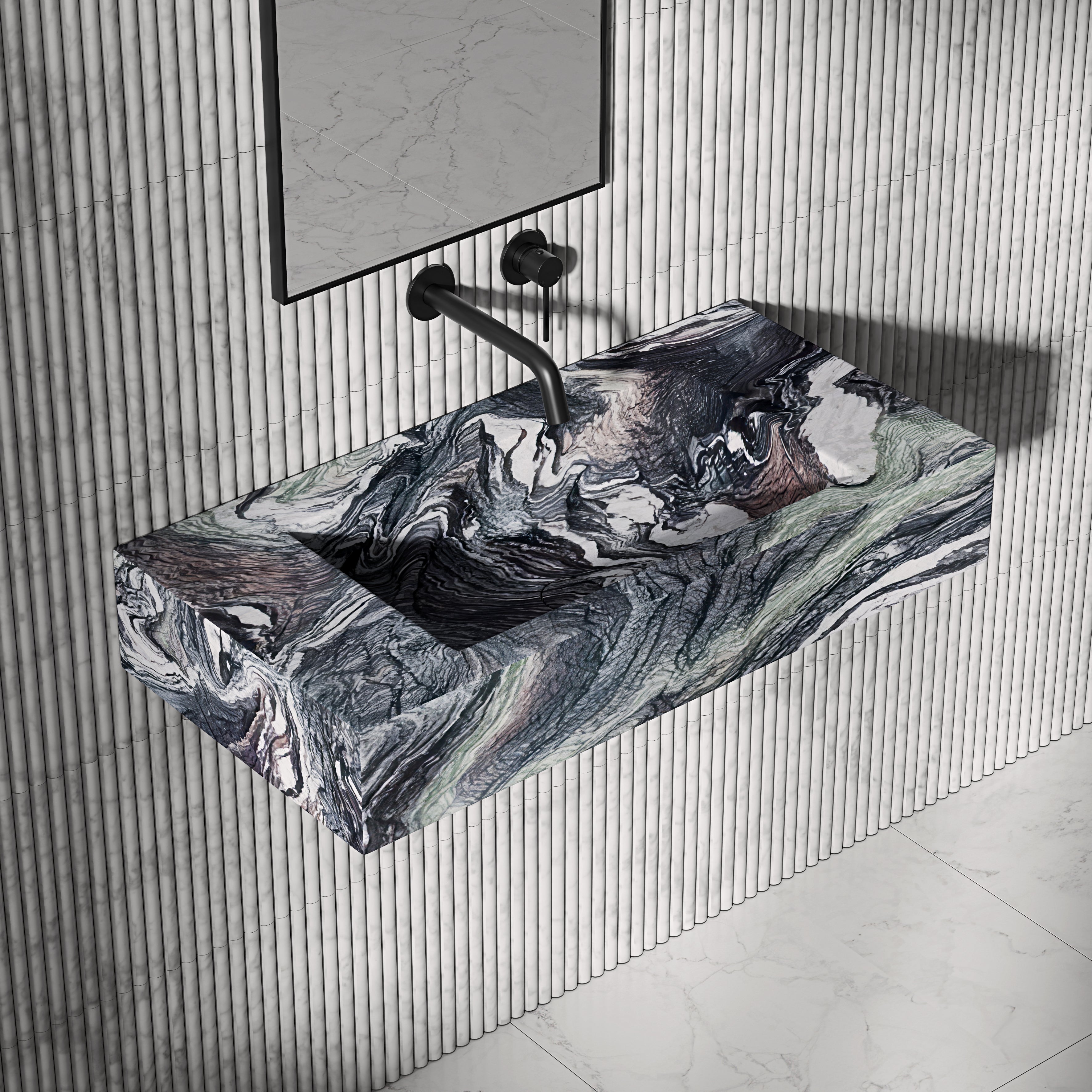 Tulsan Kinawa Violet Marble Wall Hung Basin 800mm