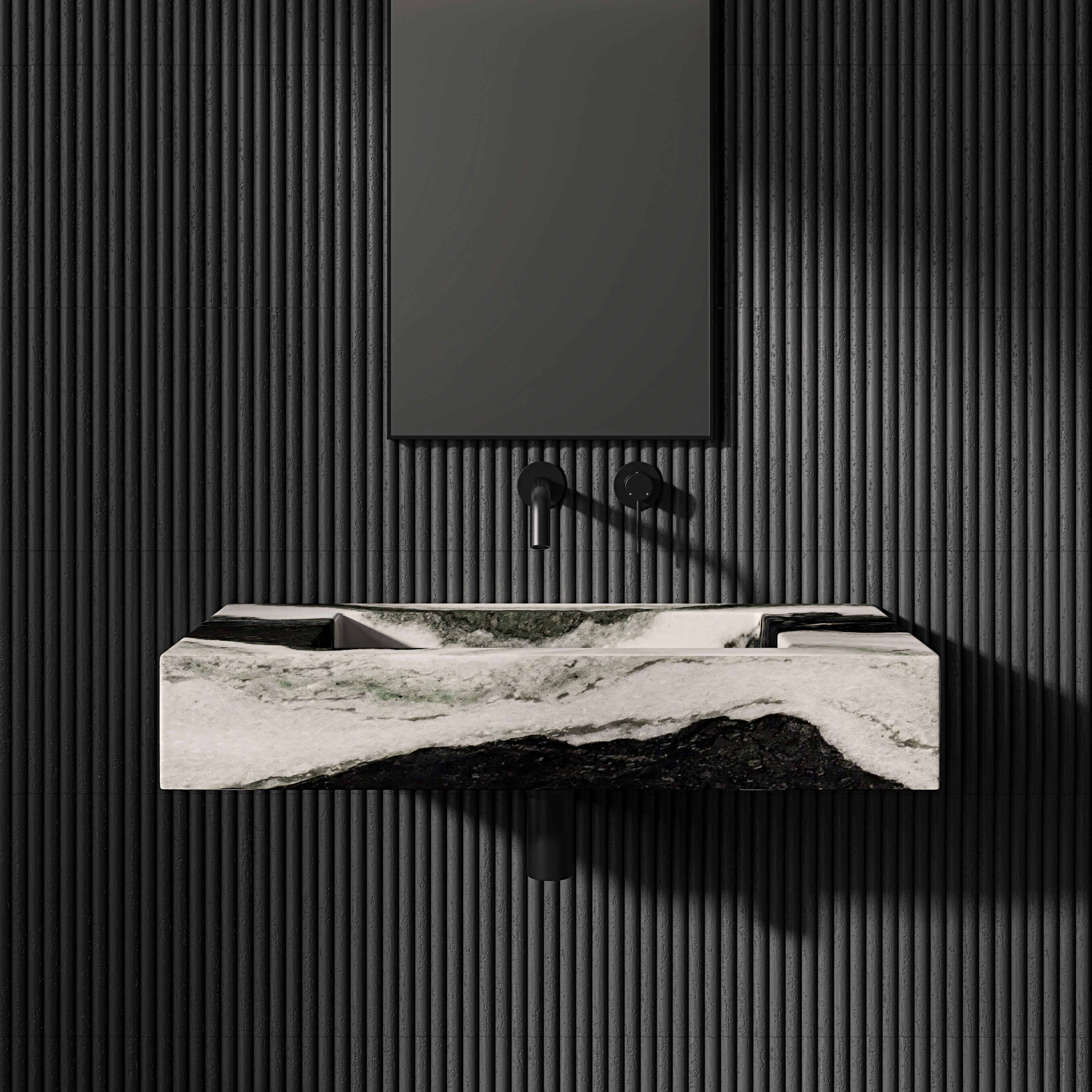 Tulsan Panda Marble Wall Hung Basin 800mm