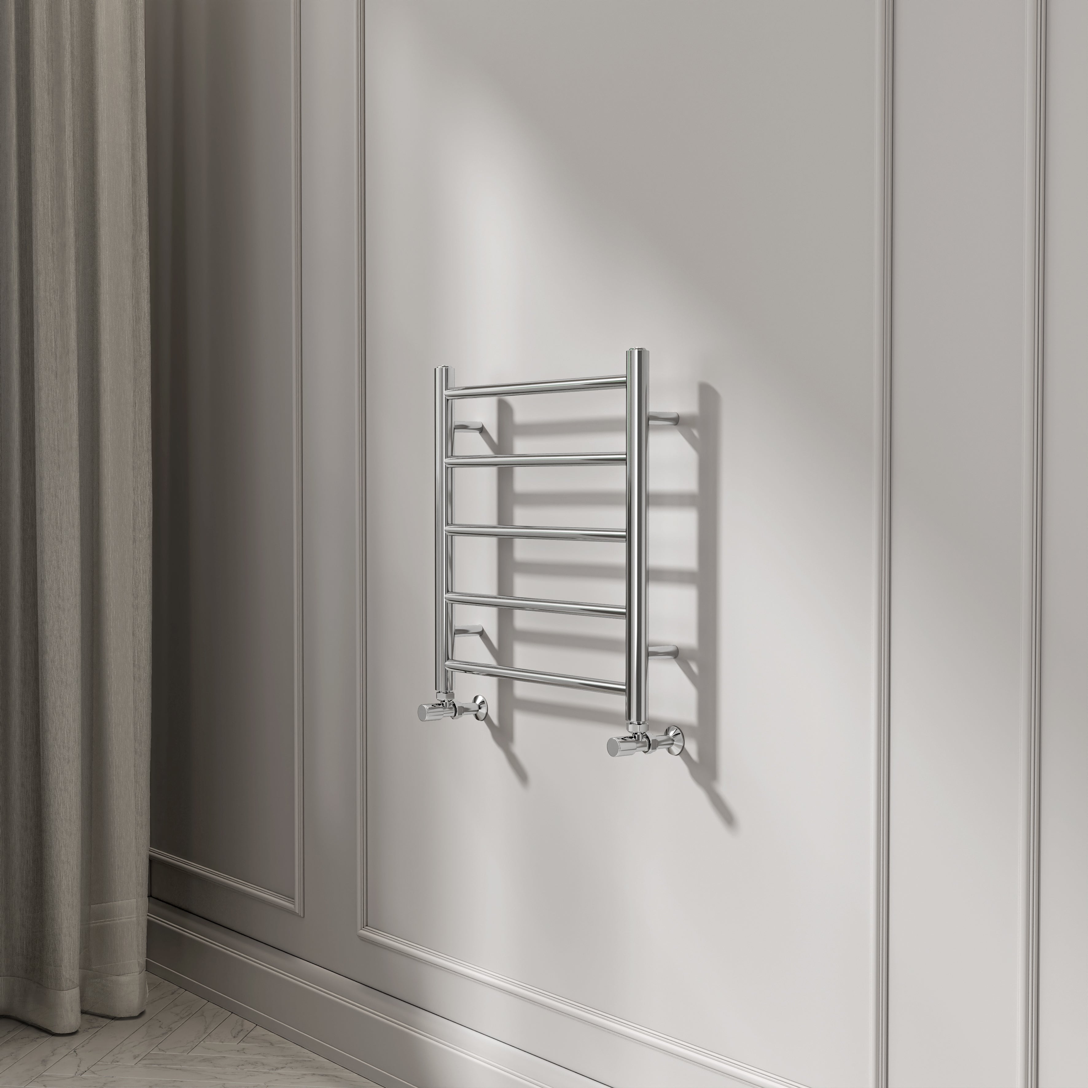 Turin 500mm Chrome Designer Towel Radiator