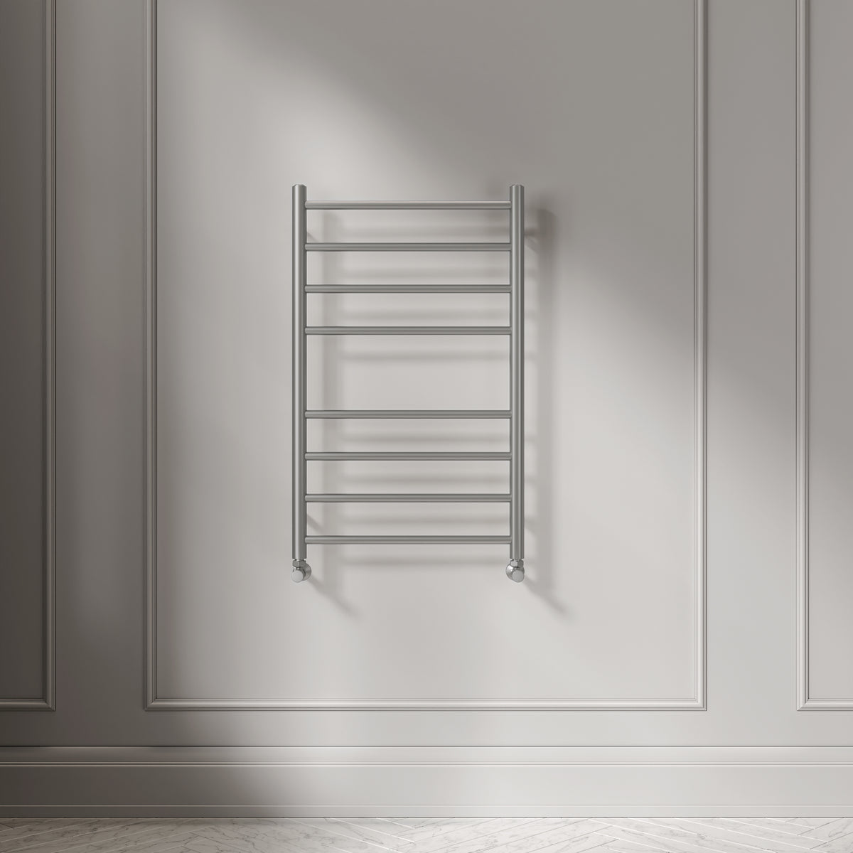 Turin 800mm Brushed Stainless Designer Towel Radiator