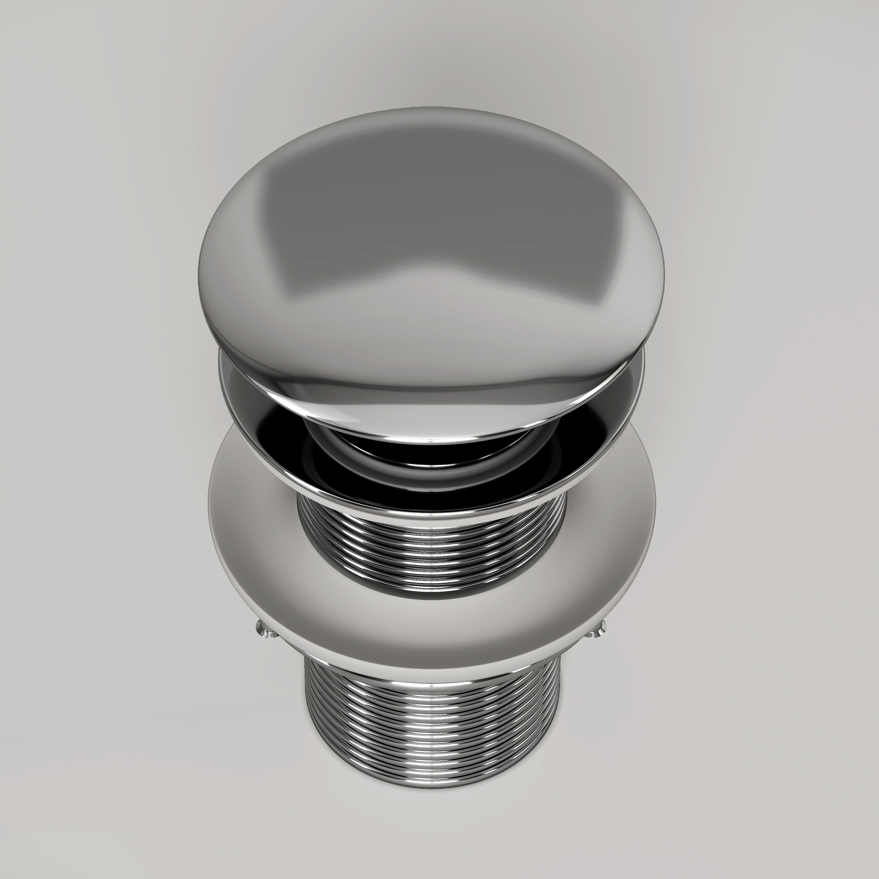 Nuvo Chrome Unslotted Click Clack Basin Waste