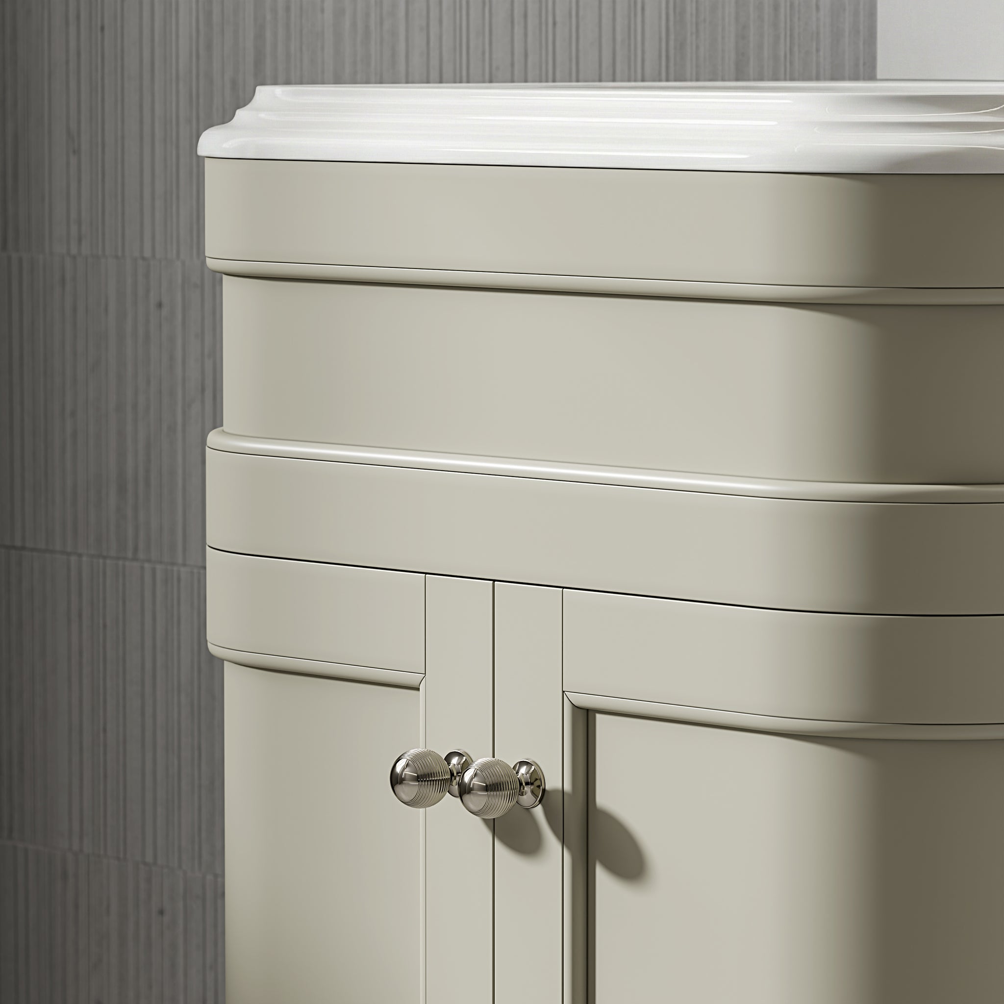 Cobham Quartz Floorstanding Vanity Unit (Matte Olive) 1000mm