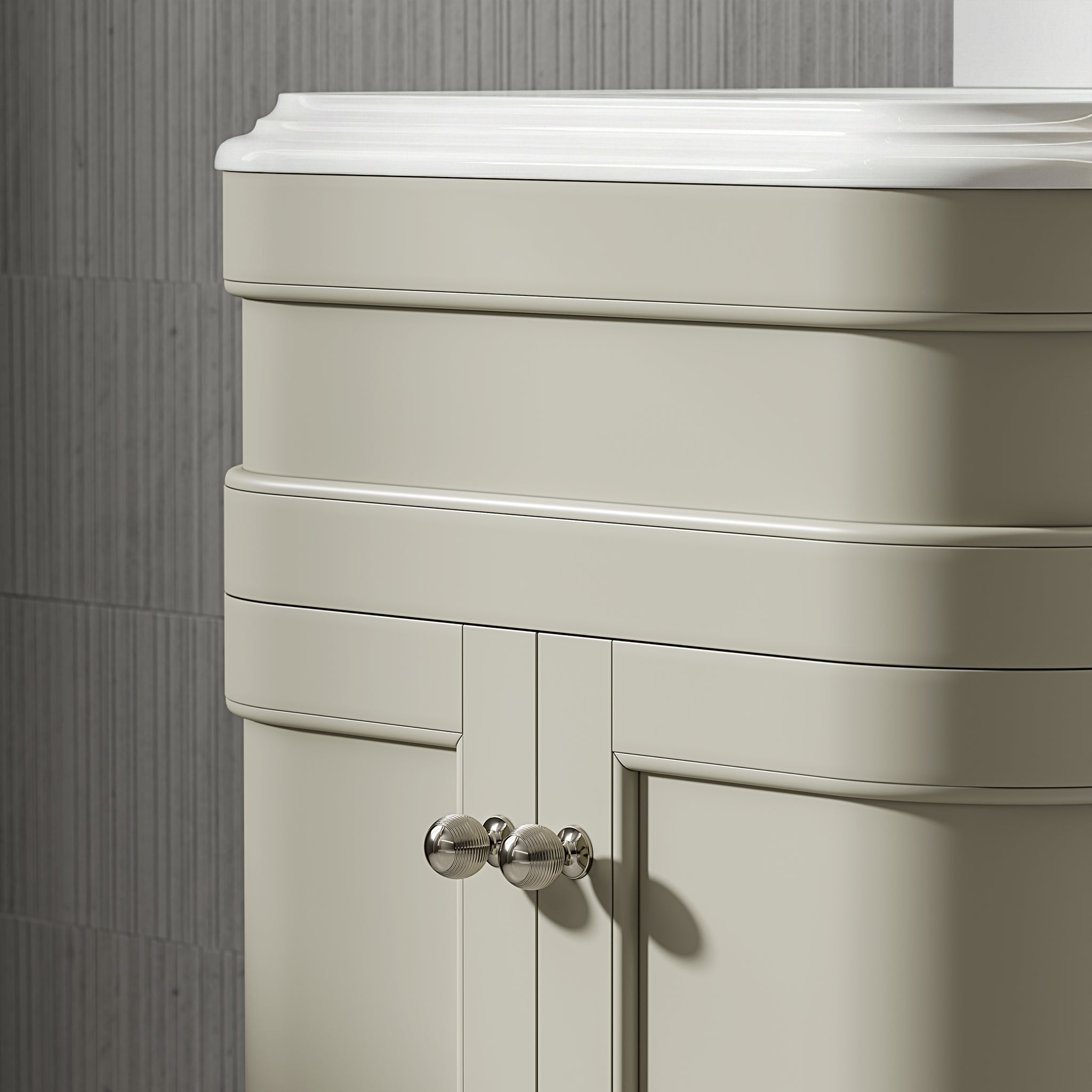 Cobham Quartz Floorstanding Vanity Unit (Matte Olive) 800mm