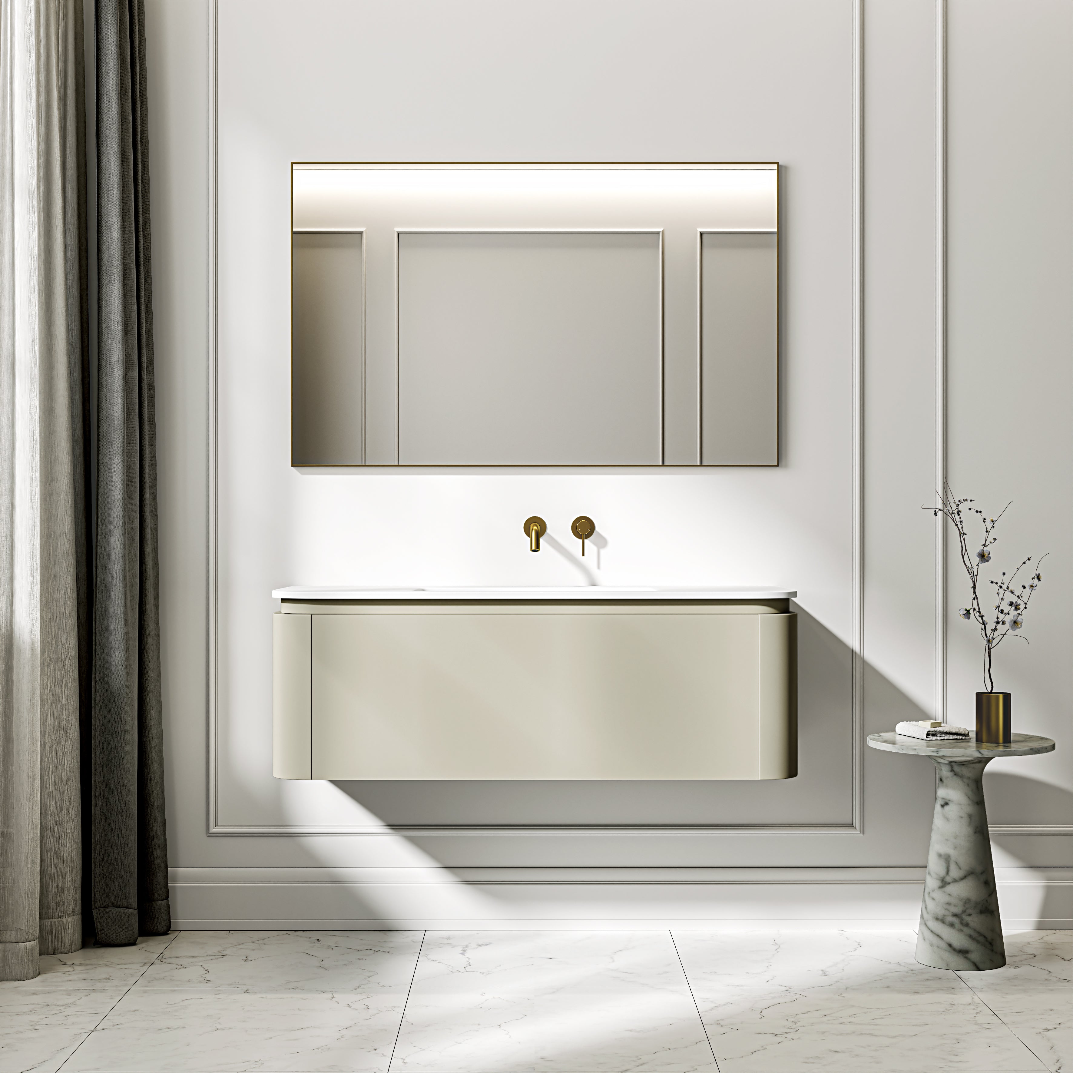 Artura Vanity Unit with Stone Basin (Taupe 1200mm)