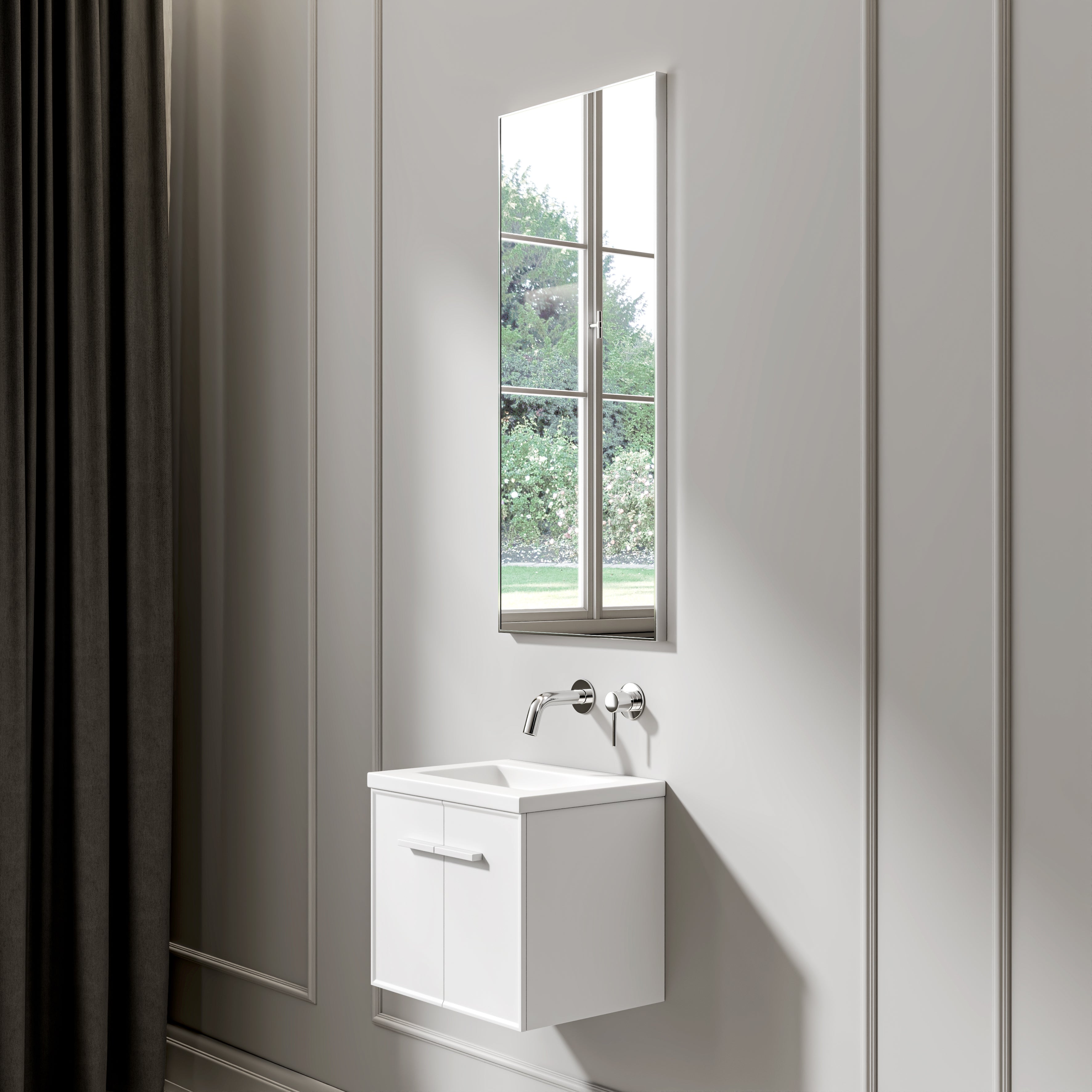 Nuvo Chrome Mirror 400mm