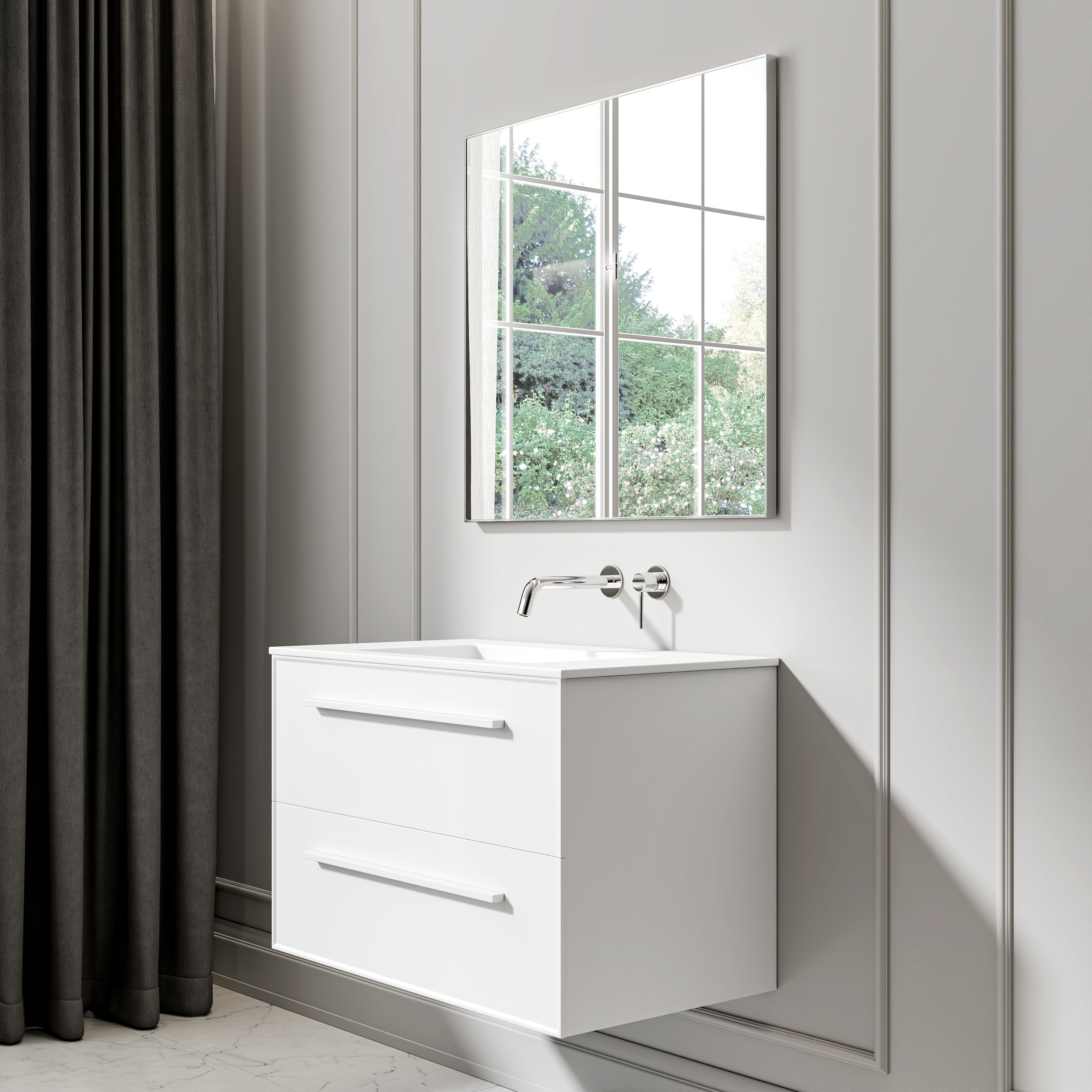 Nuvo Chrome Mirror 800mm