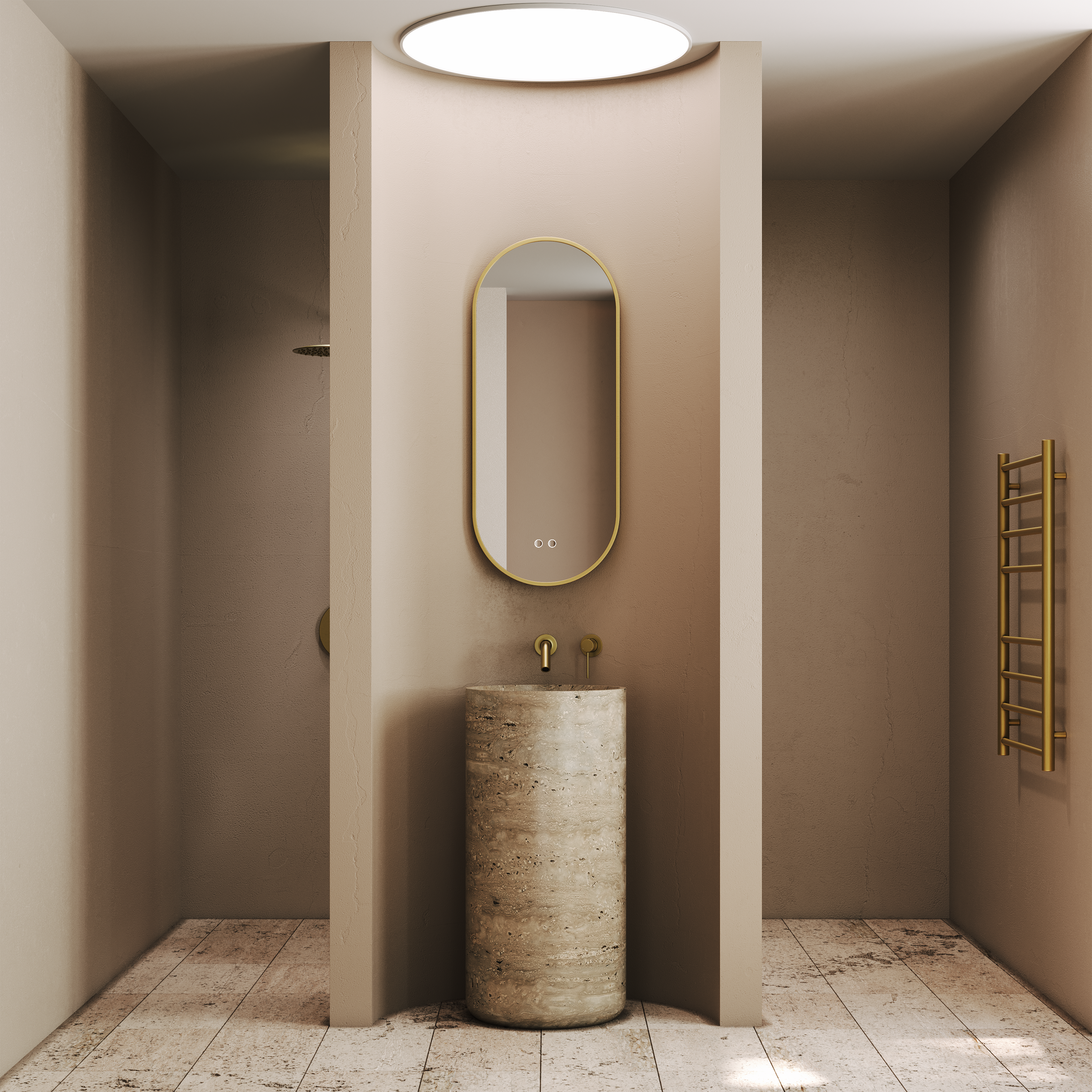Adria Travertine Freestanding Basin 400mm