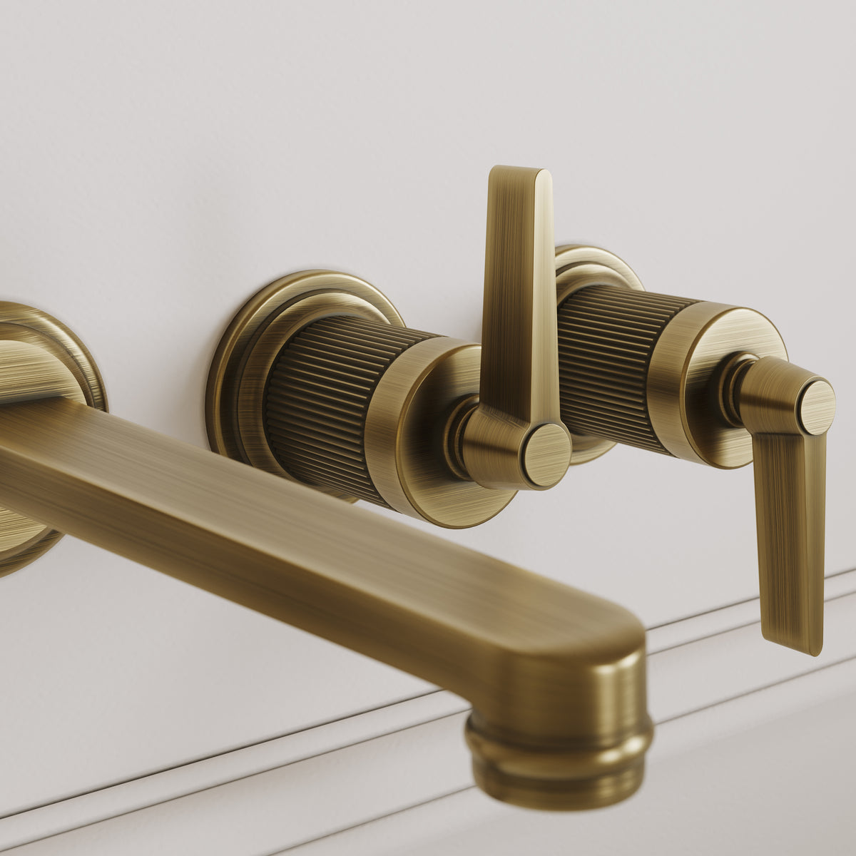 Pembury Brushed Bronze Wall Mounted Bath Shower Mixer Tap