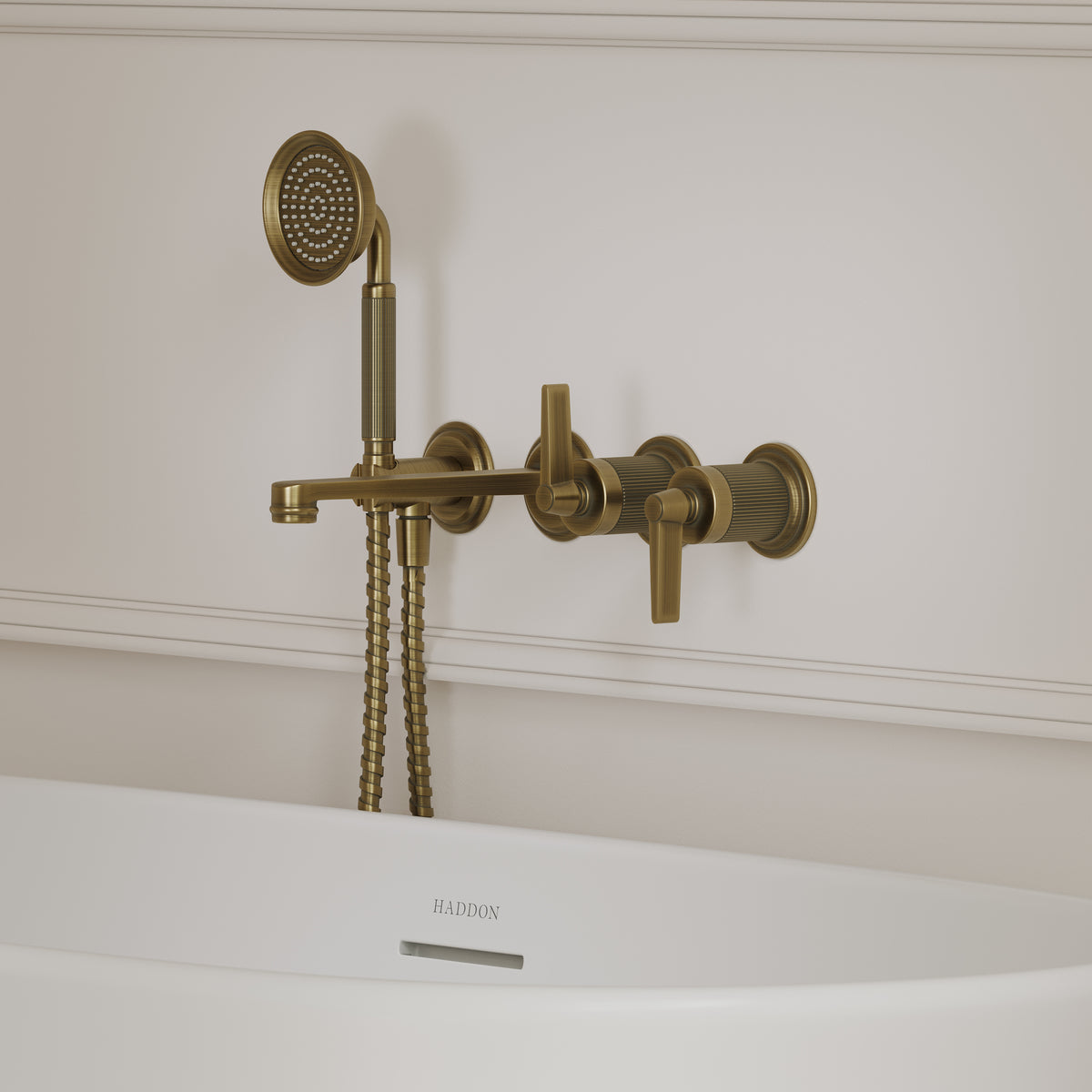 Pembury Brushed Bronze Wall Mounted Bath Shower Mixer Tap