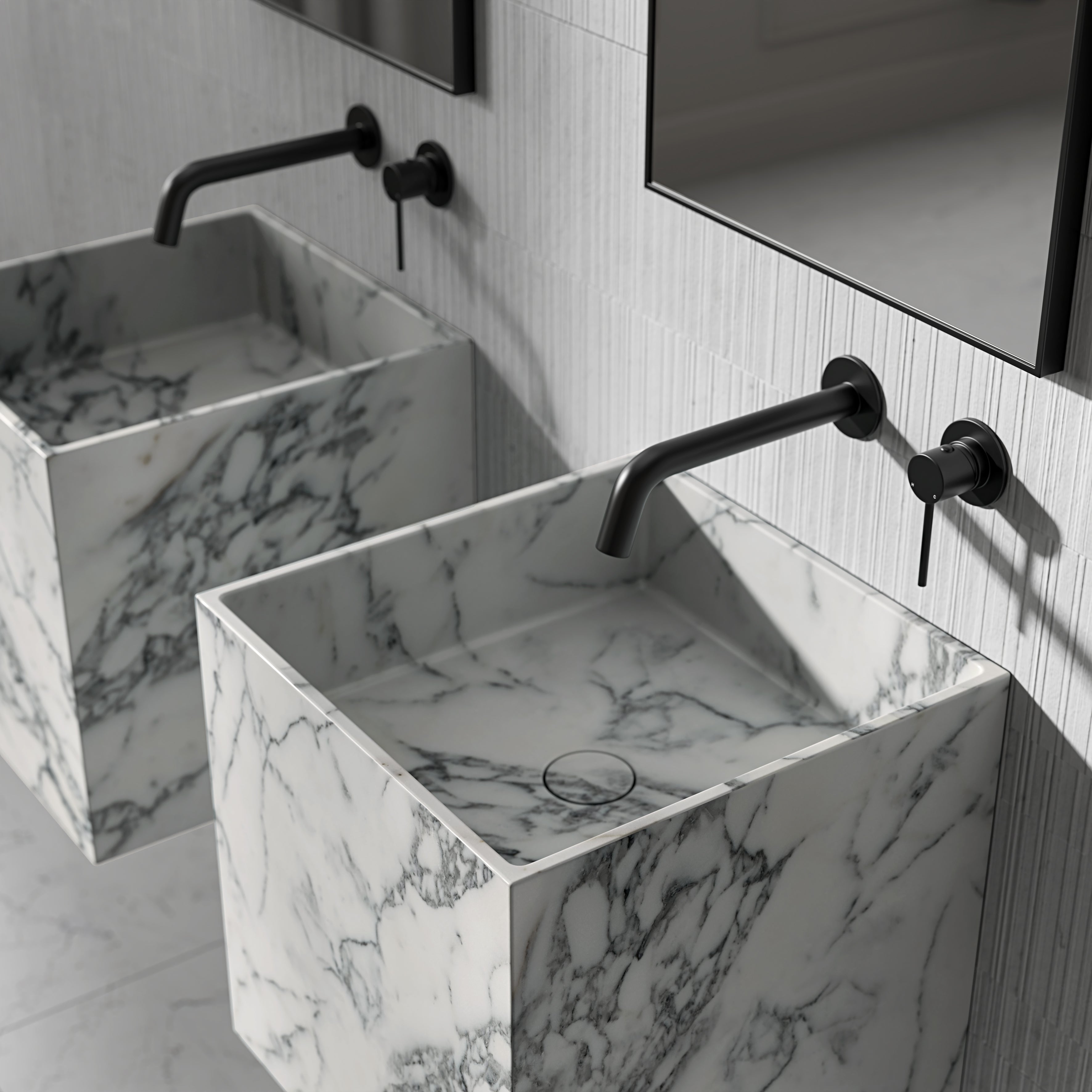 Regina Arabescato Marble Wall Hung Basin 400mm