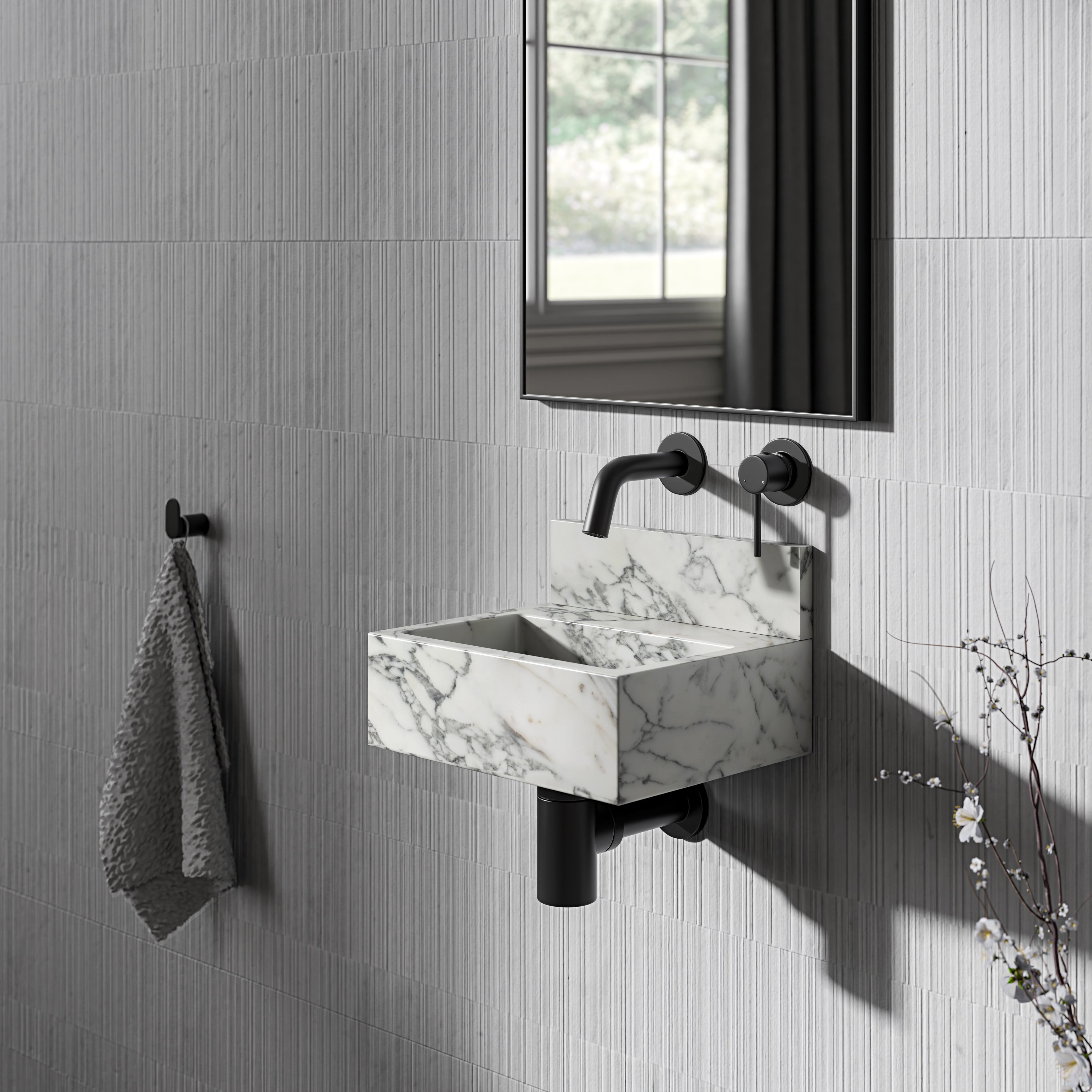 Arabescato Marble Upstand 300mm