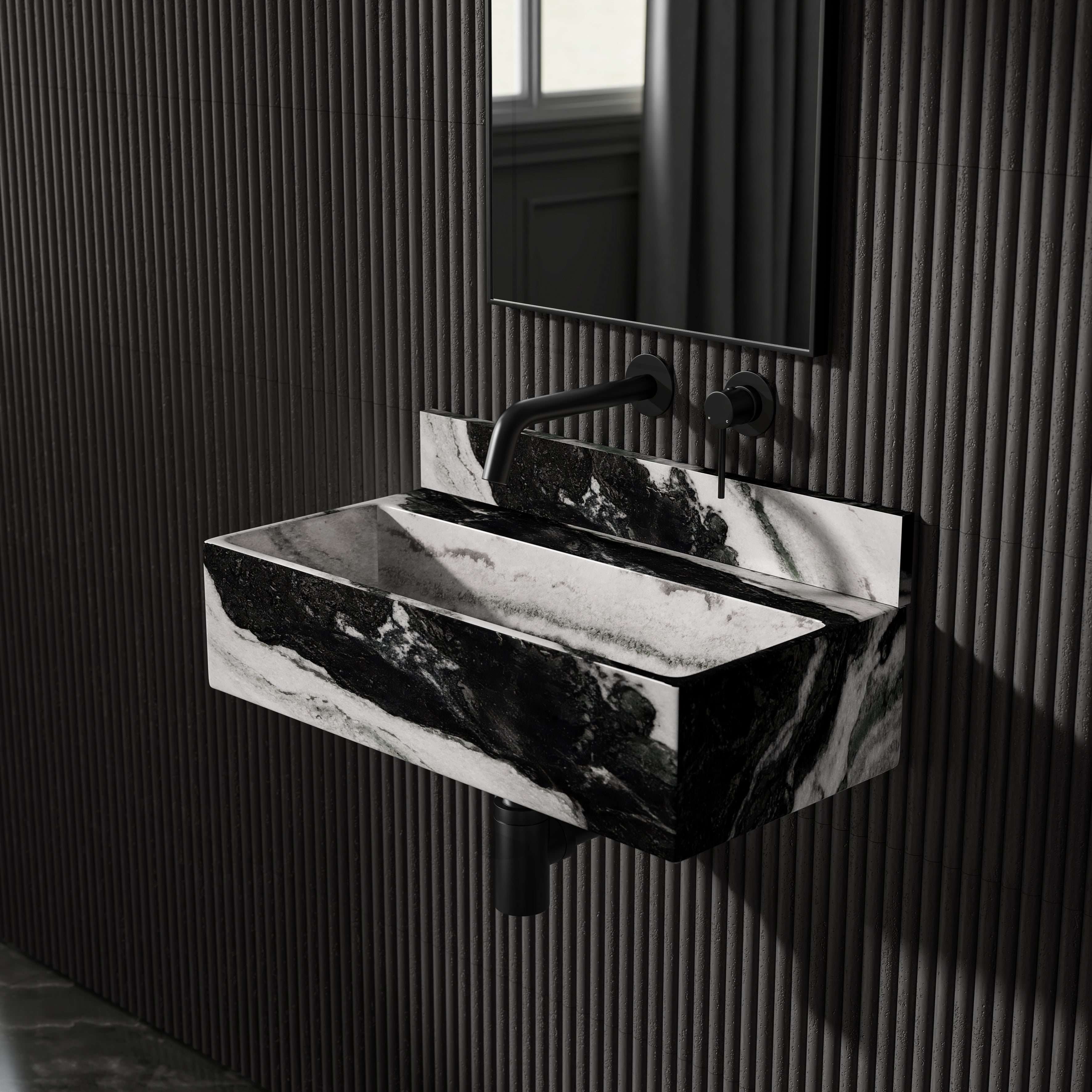 Panda Marble Upstand 600mm