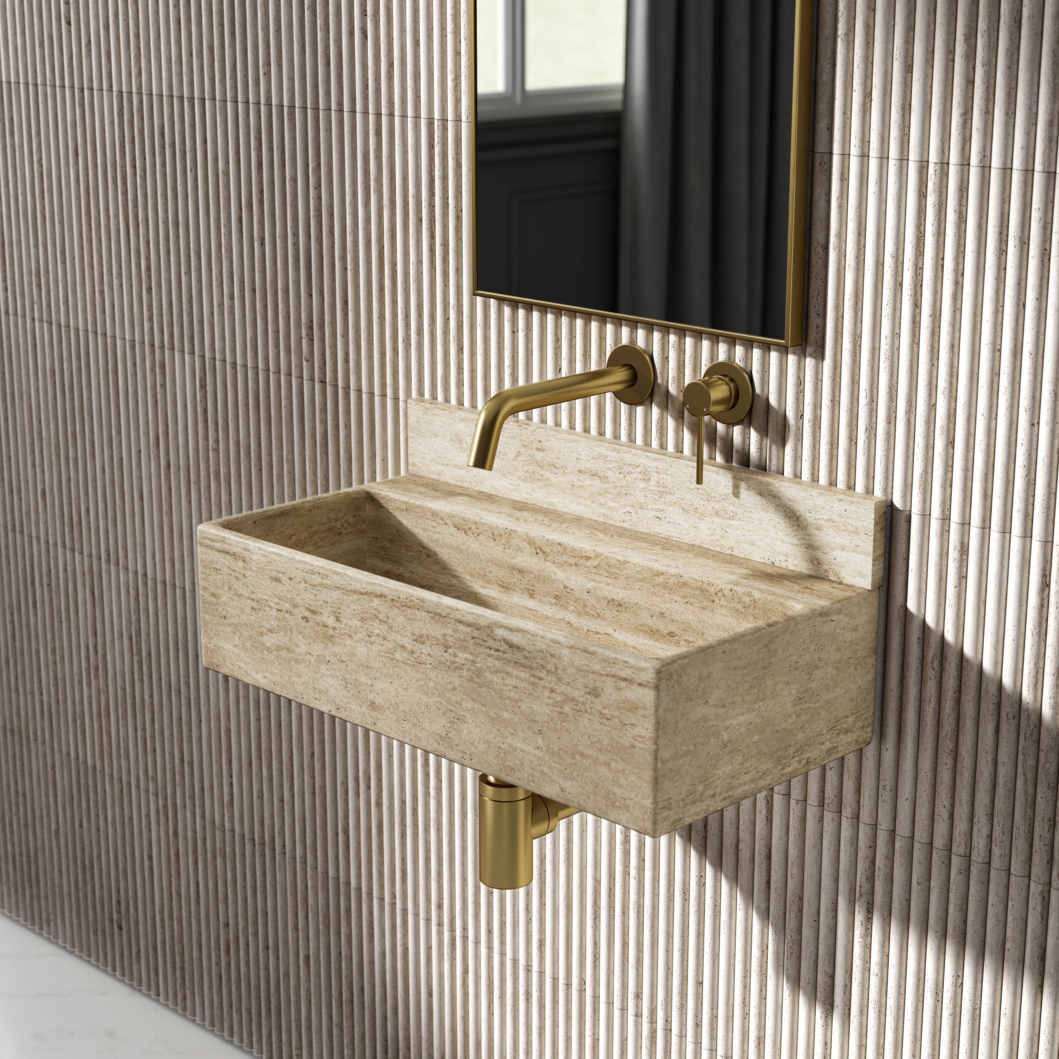 Travertine Upstand 600mm