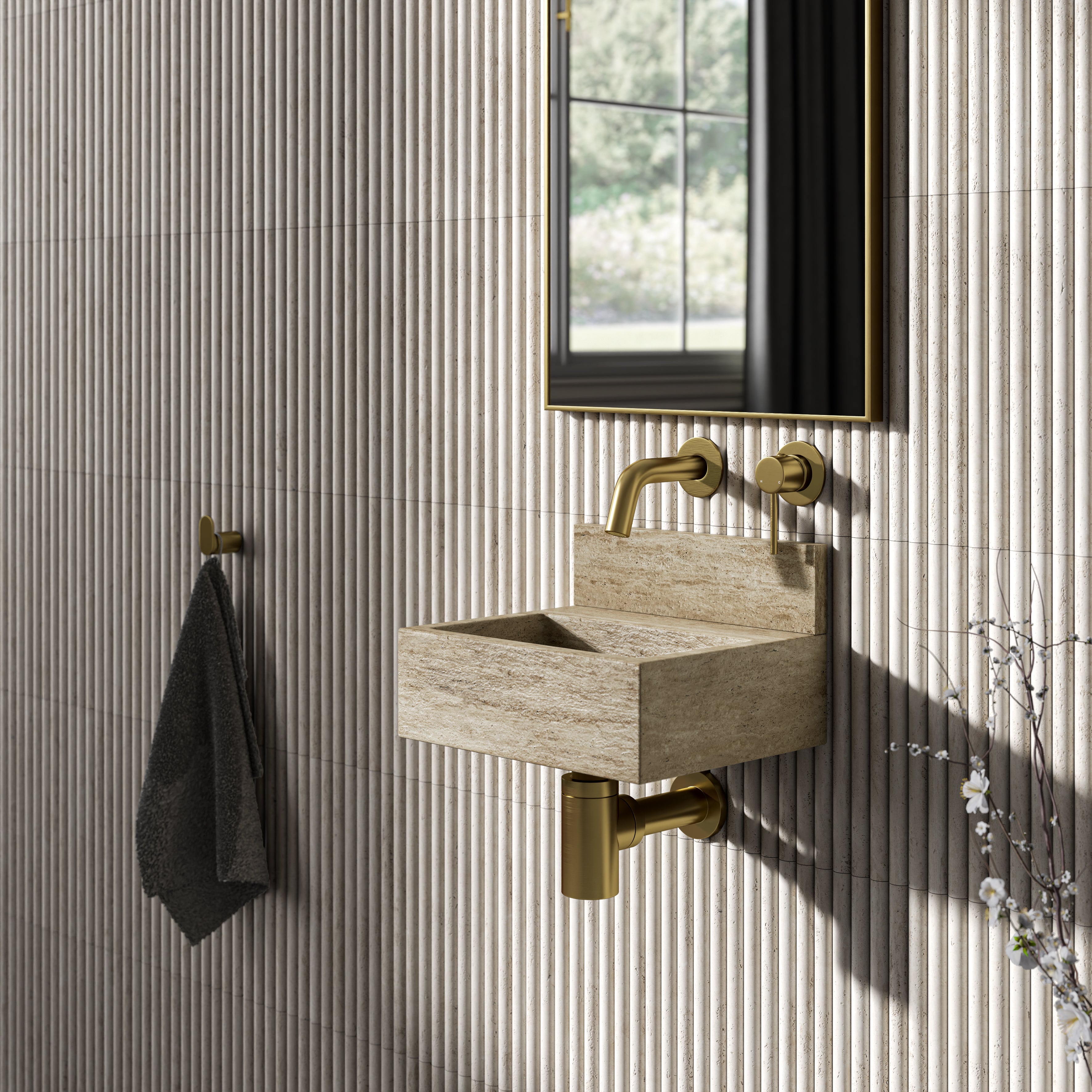 Travertine Upstand 300mm